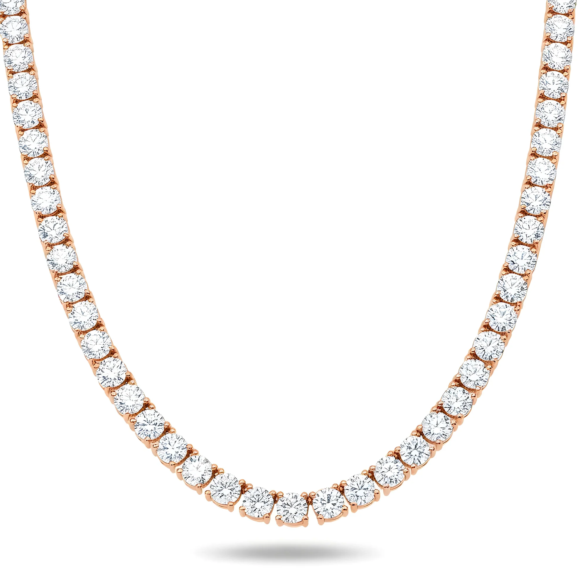 14K White Gold Round Diamond Tennis Chain 81.09ct (16"-22") - Image 7