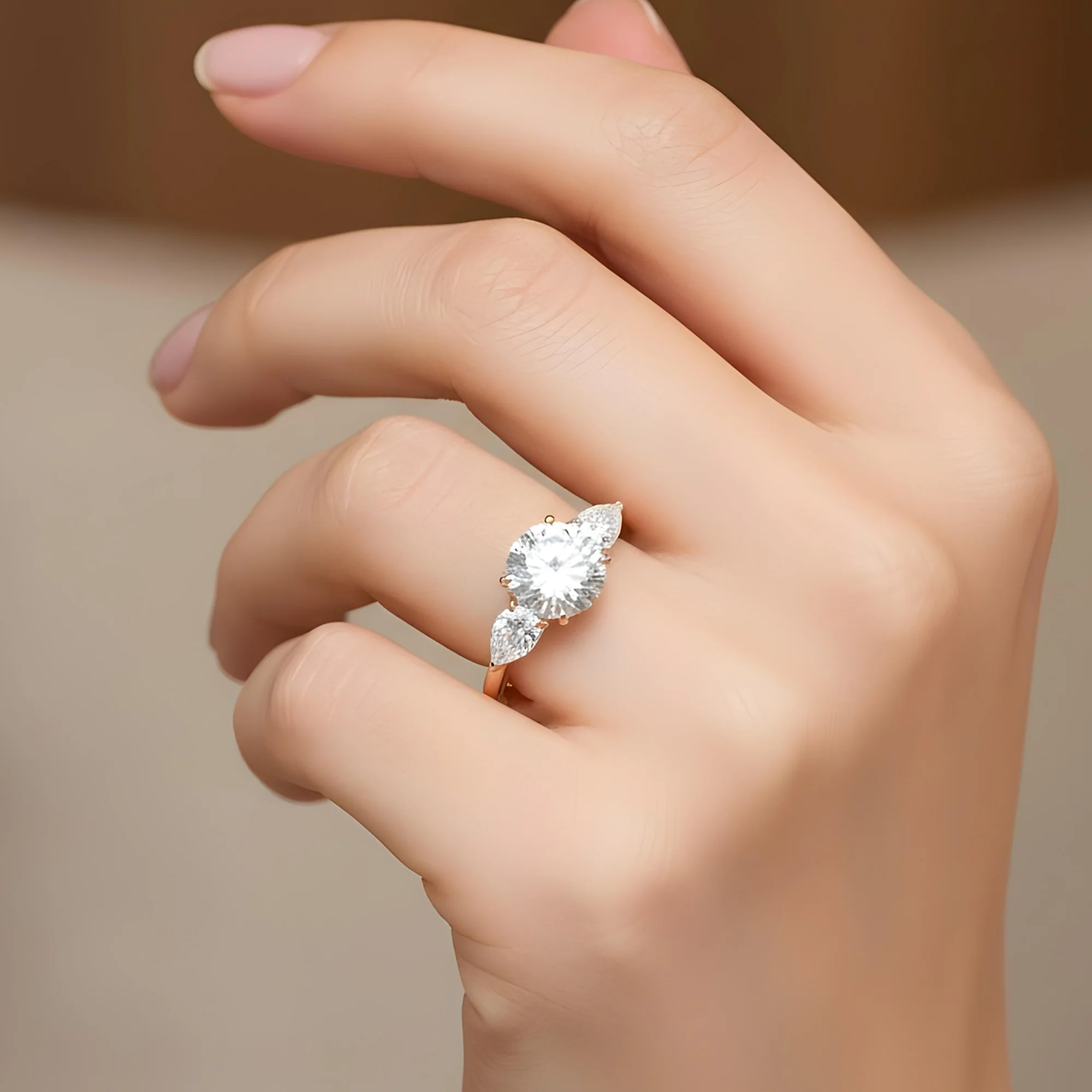 GIA 14K White Gold 4.86ct Round Diamond Triple Engagement Ring 6.47ctw - Image 10