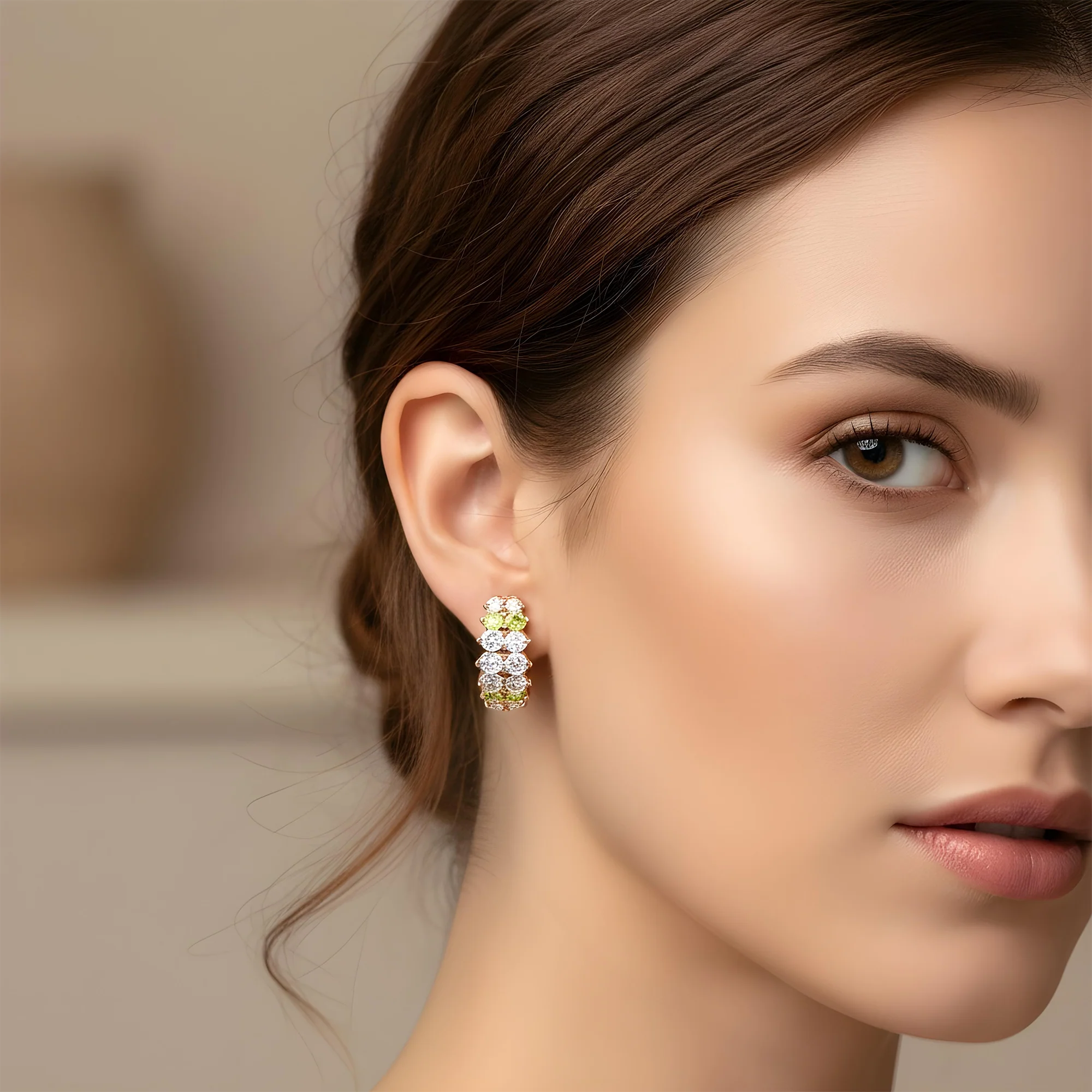 14K White Gold Canary Yellow Diamond Hoop Earrings 3.24ctw - Image 7
