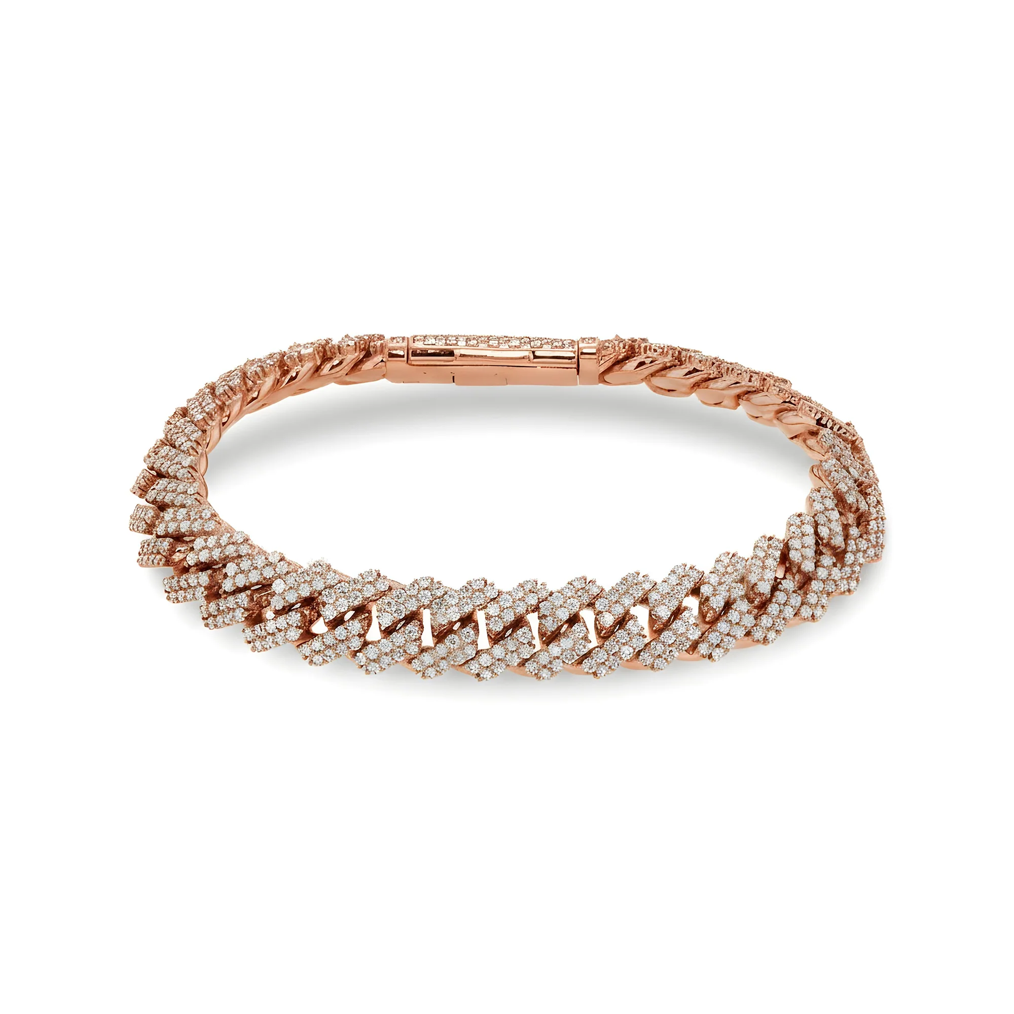 14K Yellow Gold 11mm Round Diamond Cuban Link Bracelet 9.0ct - Image 8