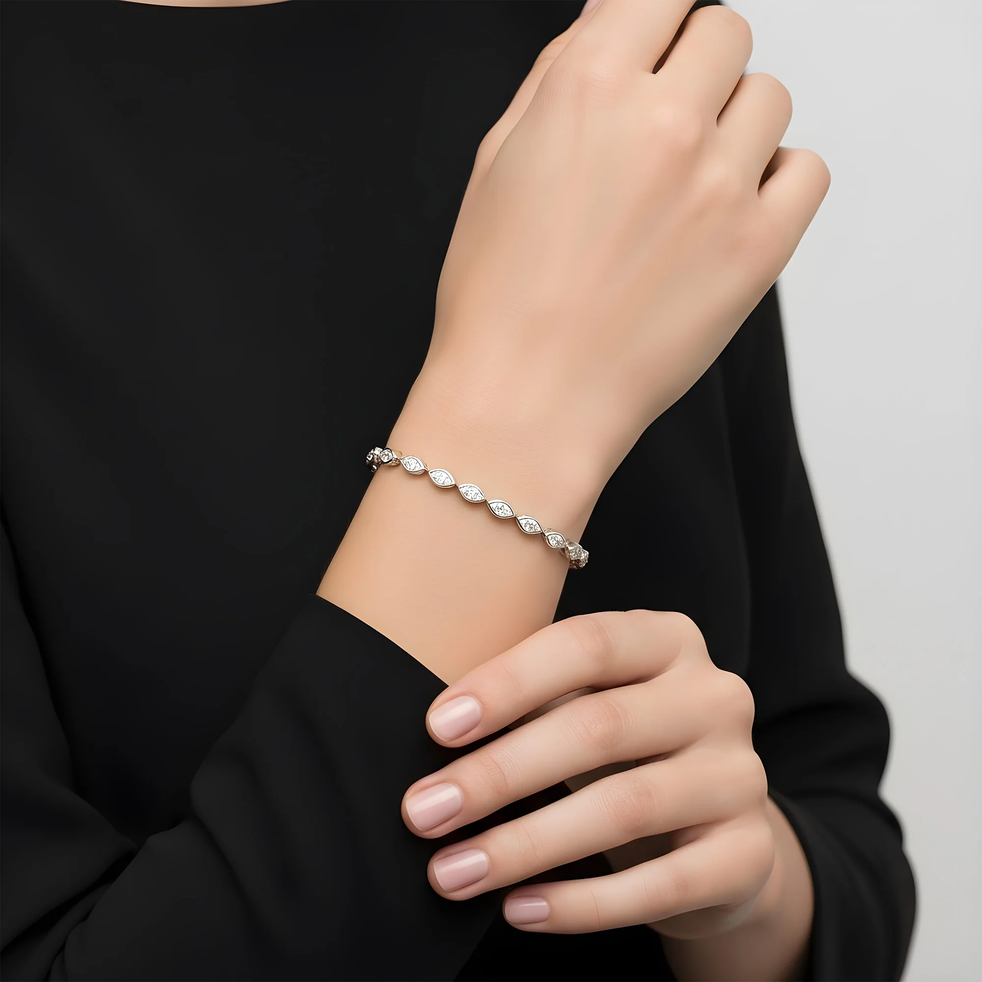 14K Yellow Gold Bezel Set Marquise Cut Diamond Tennis Bracelet 4.30ct - Image 6