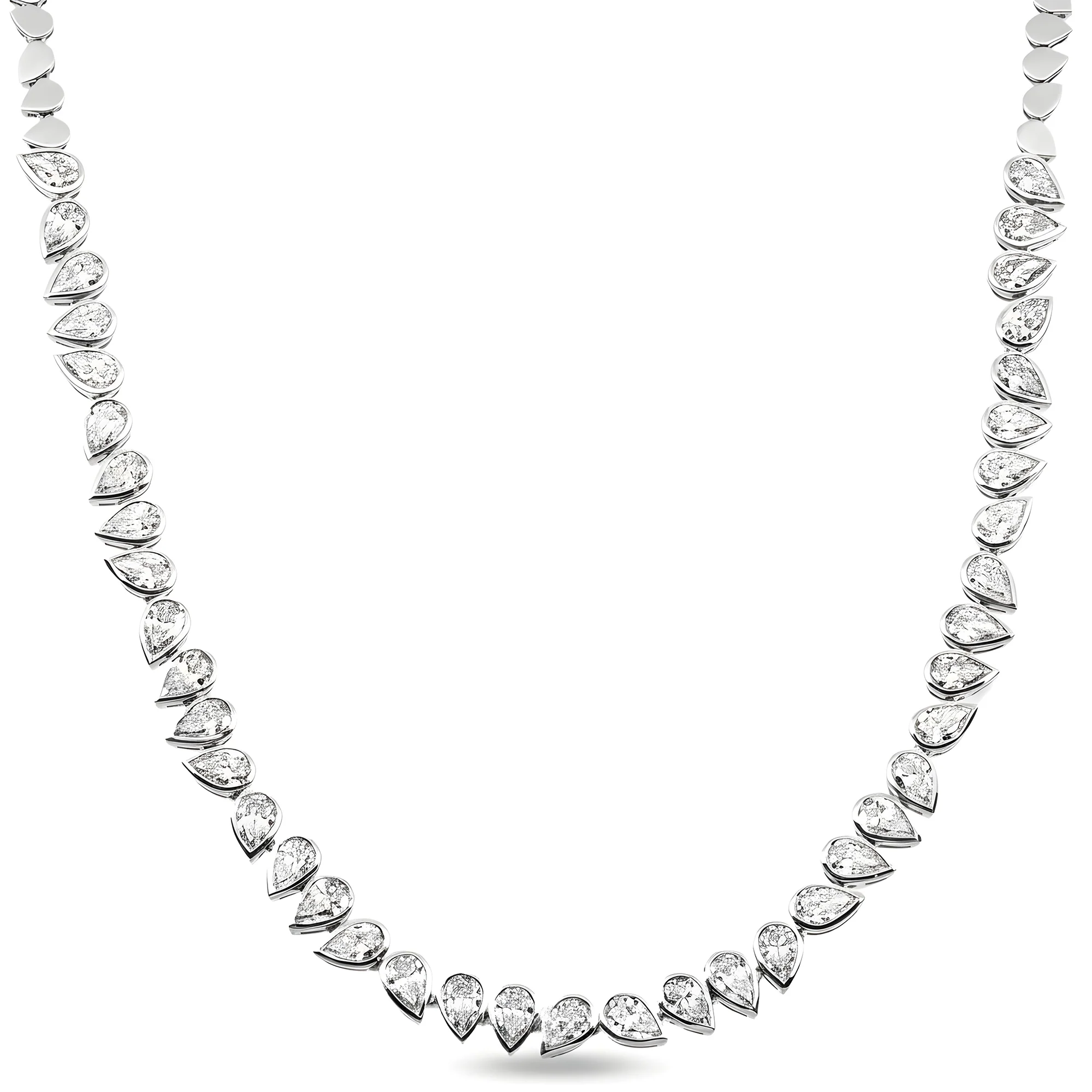 14K Yellow Gold Bezel Set Pear Cut Diamond Necklace 11.66ct - Image 5