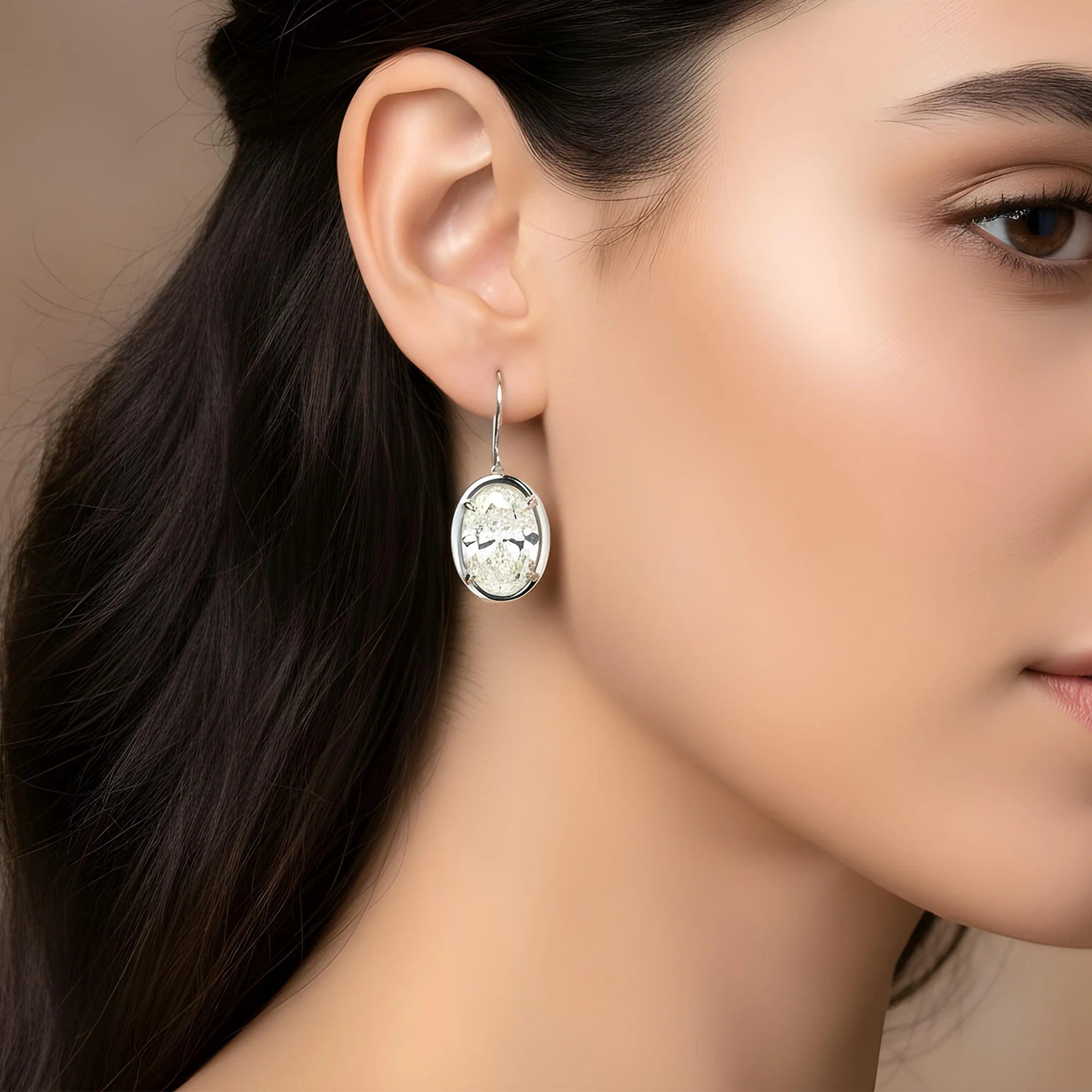 14K Yellow Gold Solitaire Bezel Set Oval Diamond Drop Earrings 10.12ctw - Image 5