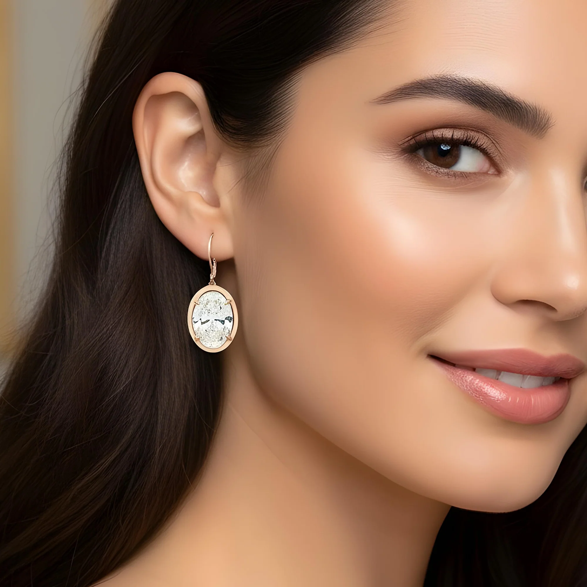 14K Yellow Gold Solitaire Bezel Set Oval Diamond Drop Earrings 10.12ctw - Image 8