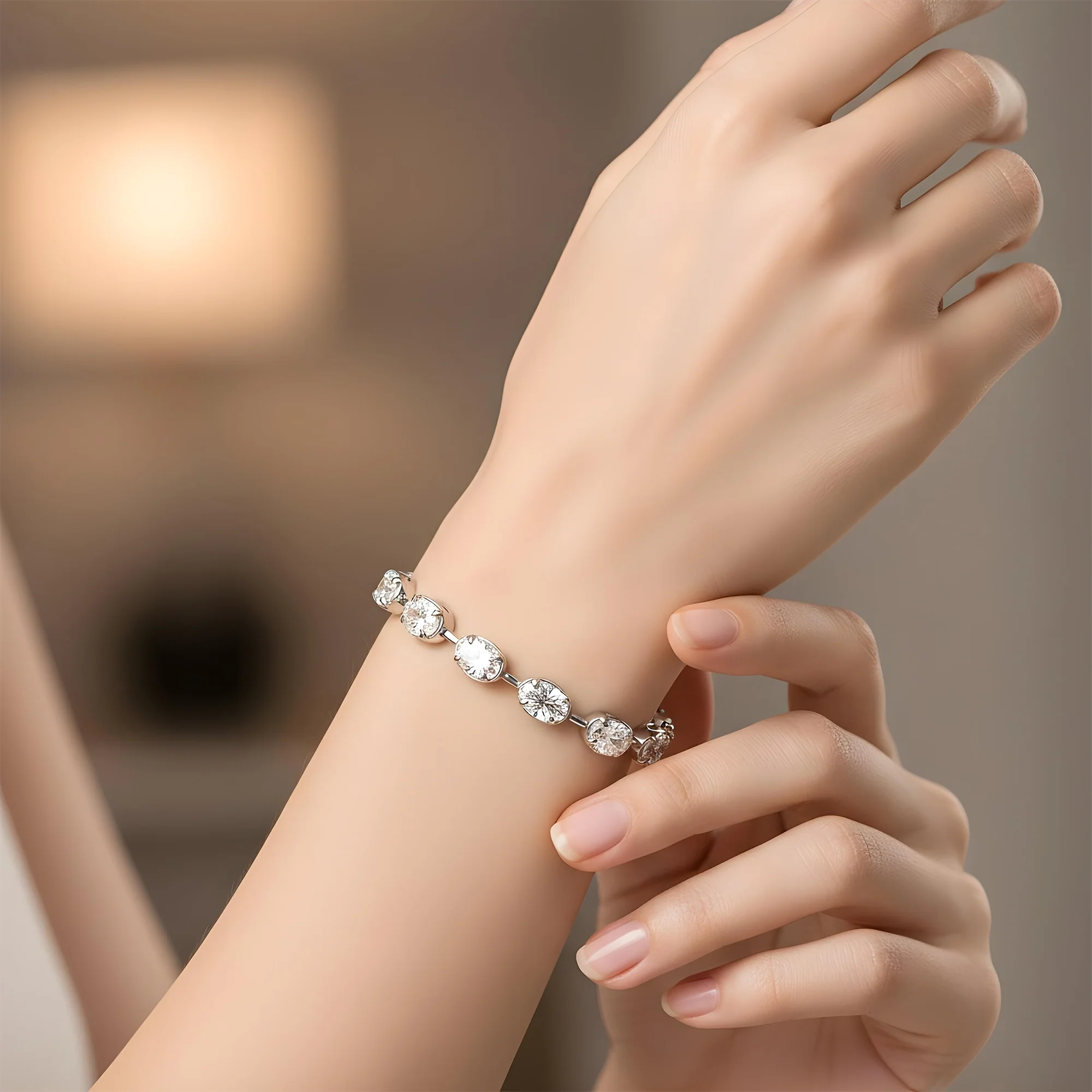 14K Yellow Gold Bezel Set Oval Cut Diamond Satellite Bracelet 9.04ct - Image 6