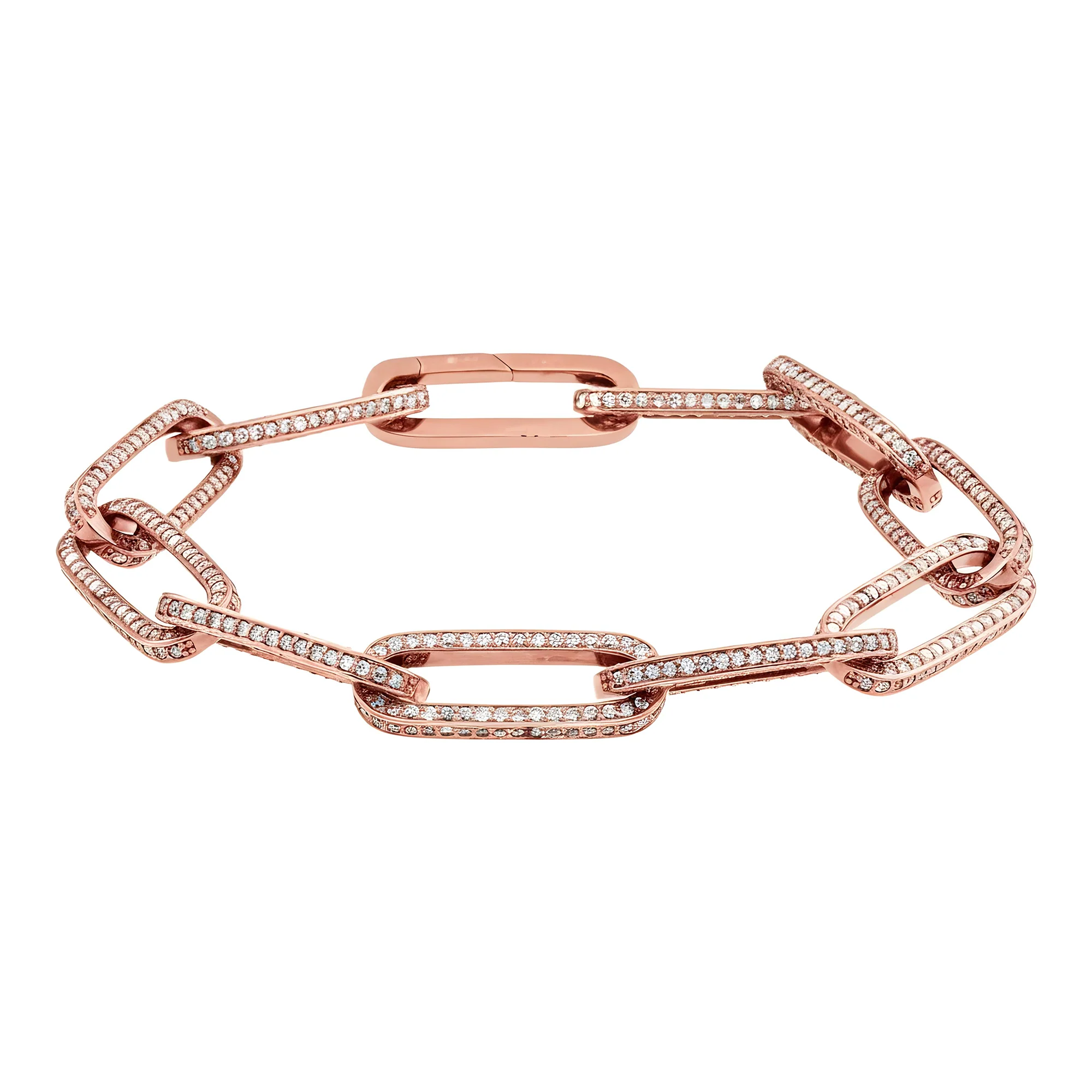 14K Yellow Gold PaperClip Chain Bracelet 4.67ct - Image 8