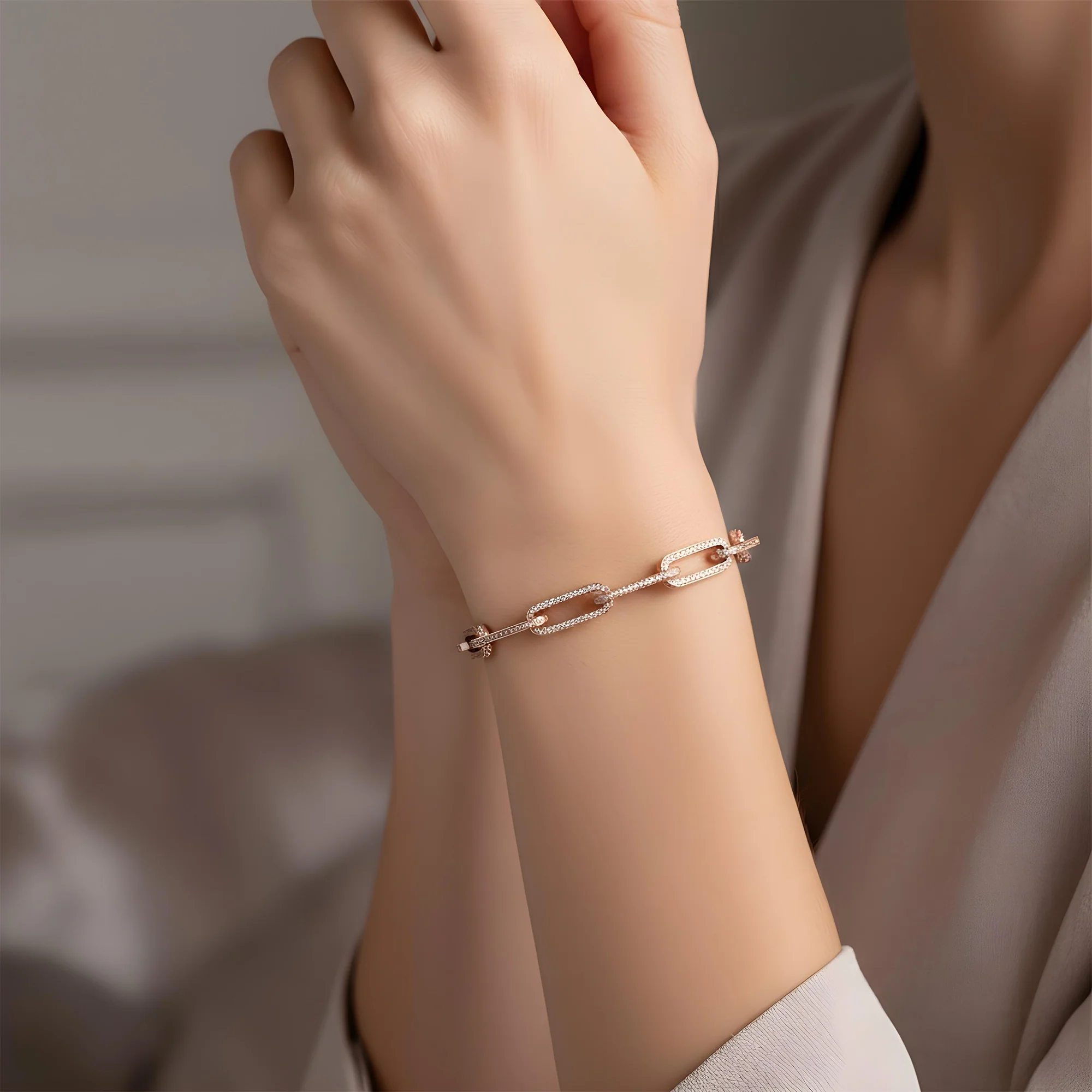 14K Yellow Gold PaperClip Chain Bracelet 4.67ct - Image 9