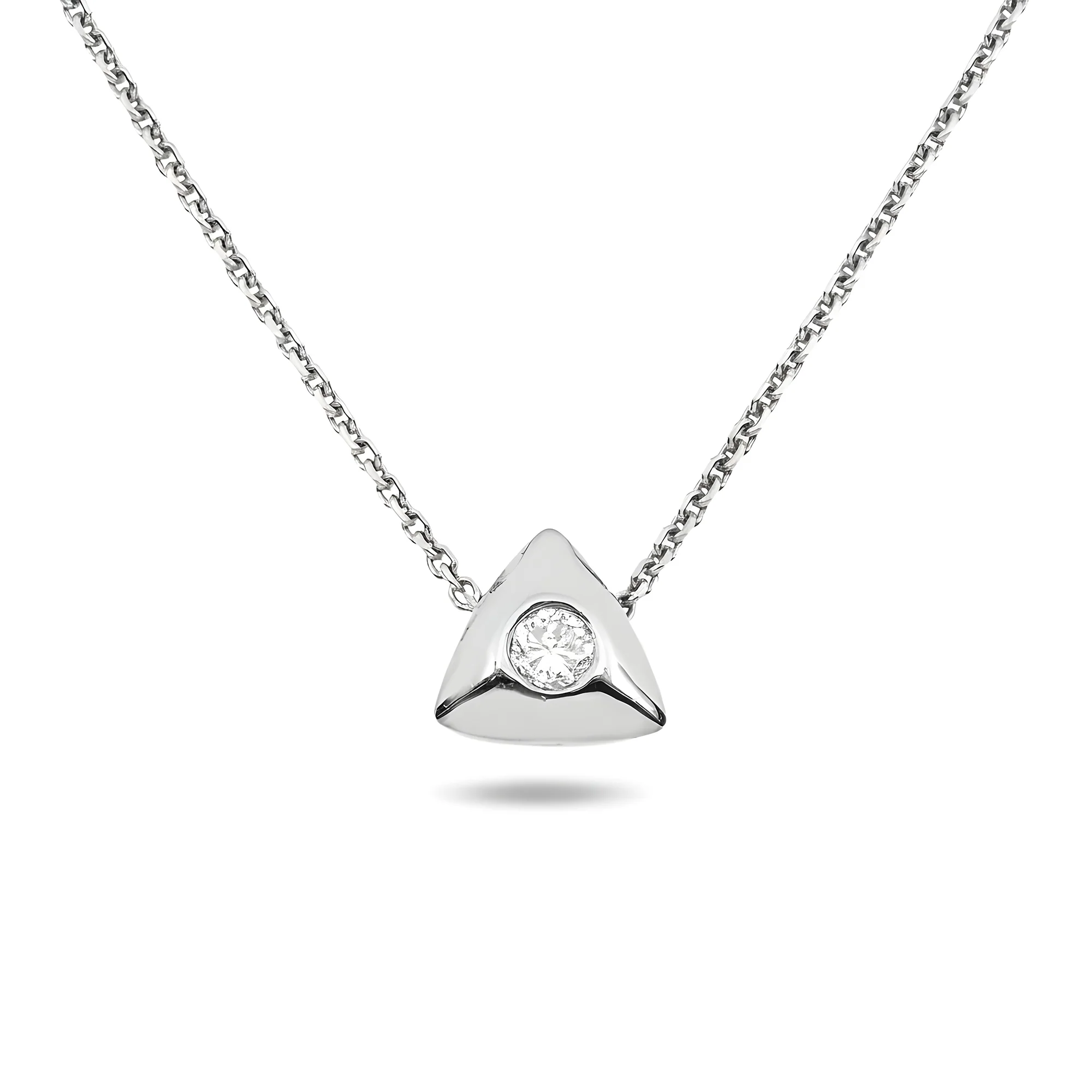 14K Yellow Gold Round Diamond Pendant & Chain Necklace 0.28ct - Image 4