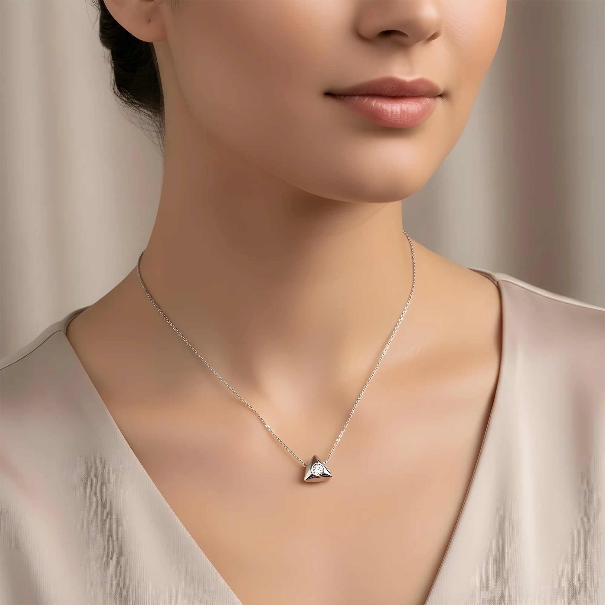14K Yellow Gold Round Diamond Pendant & Chain Necklace 0.28ct - Image 6