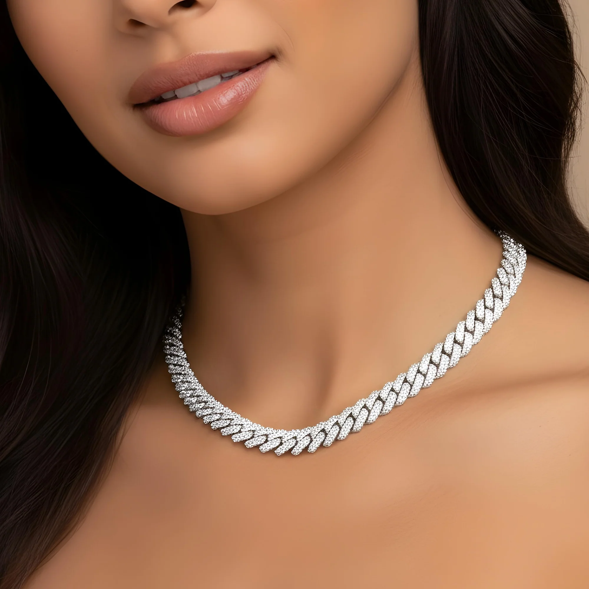 14K Yellow Gold Round Diamond Cuban Link Chain 34.0ct - Image 7