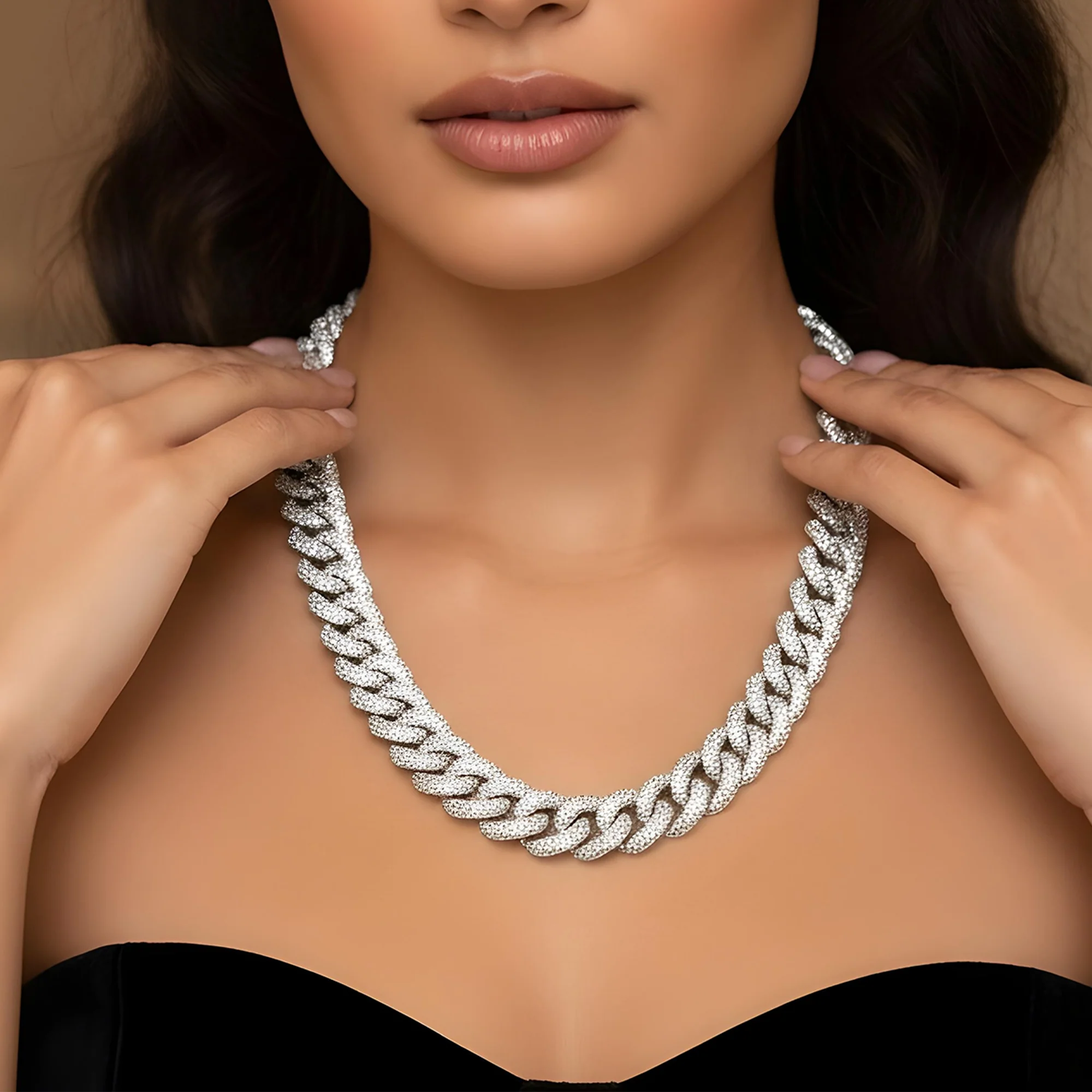 14K Yellow Gold Round Diamond Cuban Link Chain 52.0ct - Image 6