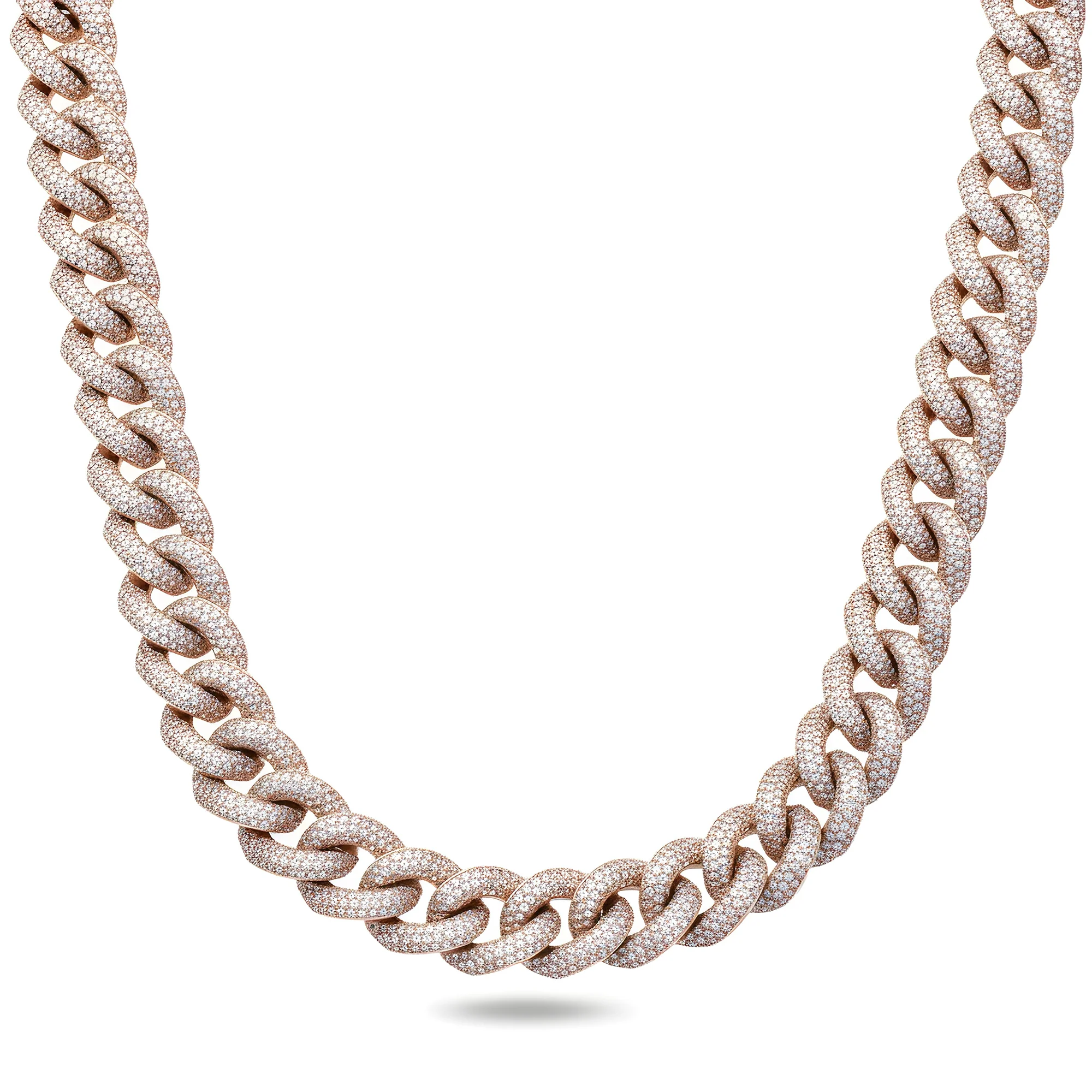 14K Yellow Gold Round Diamond Cuban Link Chain 52.0ct - Image 8