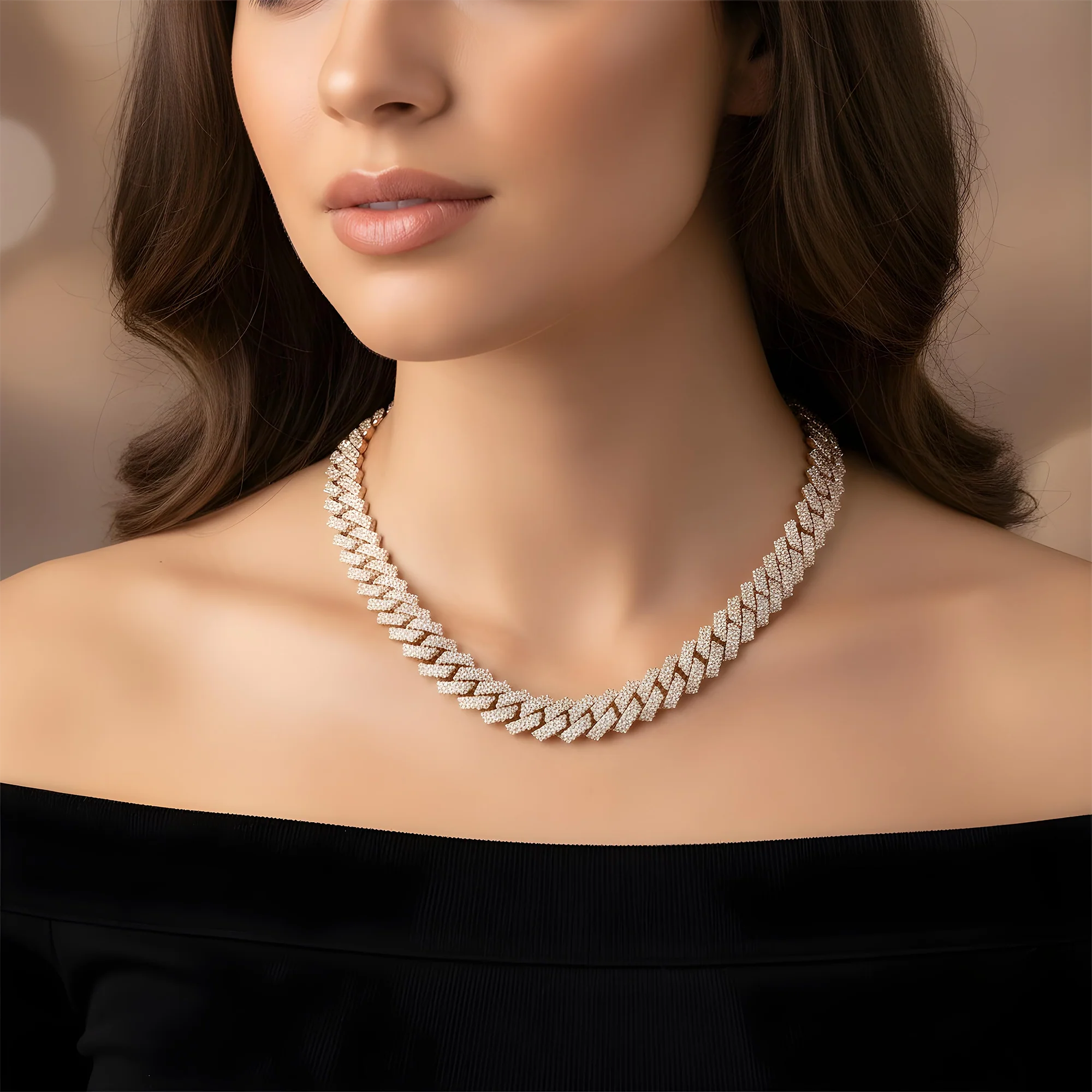 14K Yellow Gold Round Diamond Cuban Link Chain 57.0ct - Image 9