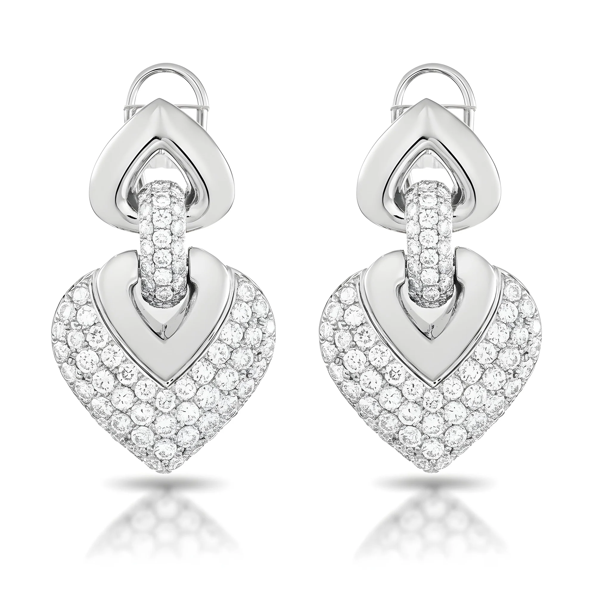 14K Yellow Gold Round Diamond Drop Earrings 2.36ctw - Image 4