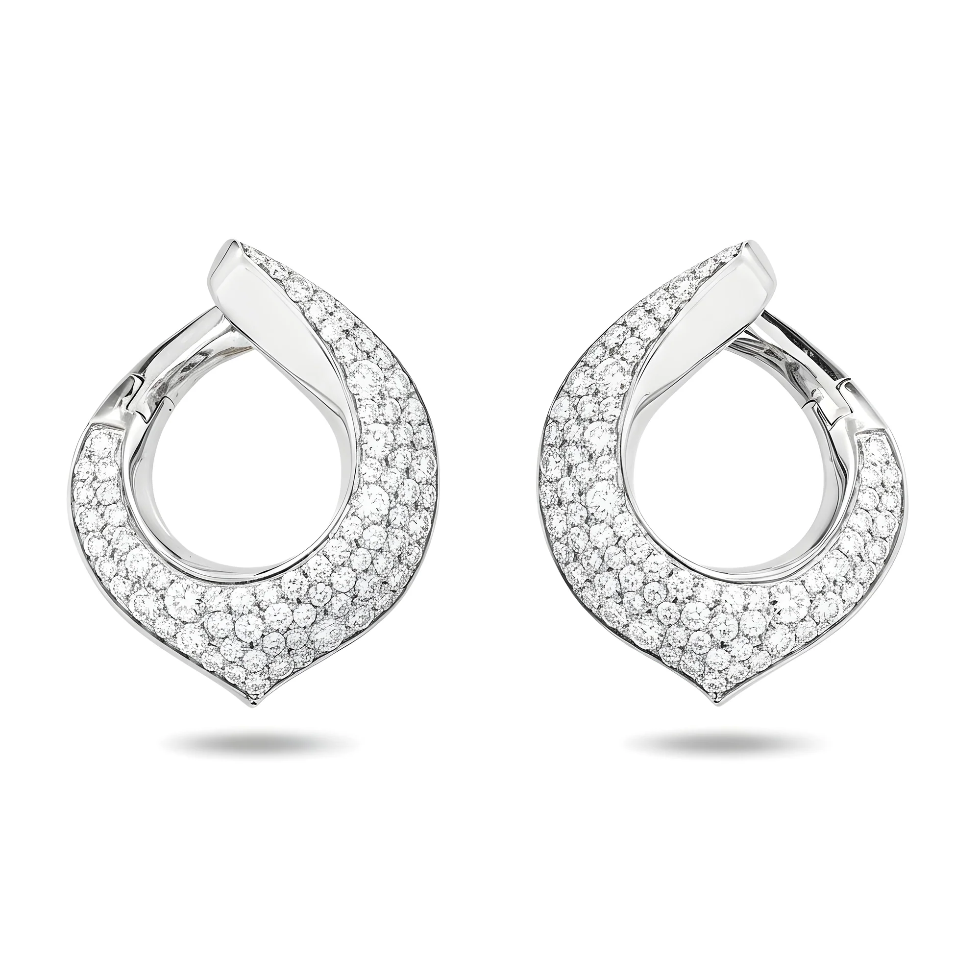 14K Yellow Gold Round Diamond Drop Earrings 2.66ctw - Image 4