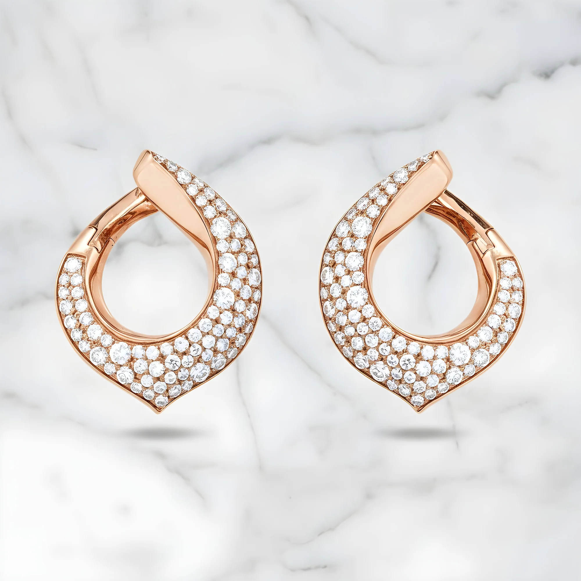14K Yellow Gold Round Diamond Drop Earrings 2.66ctw - Image 7