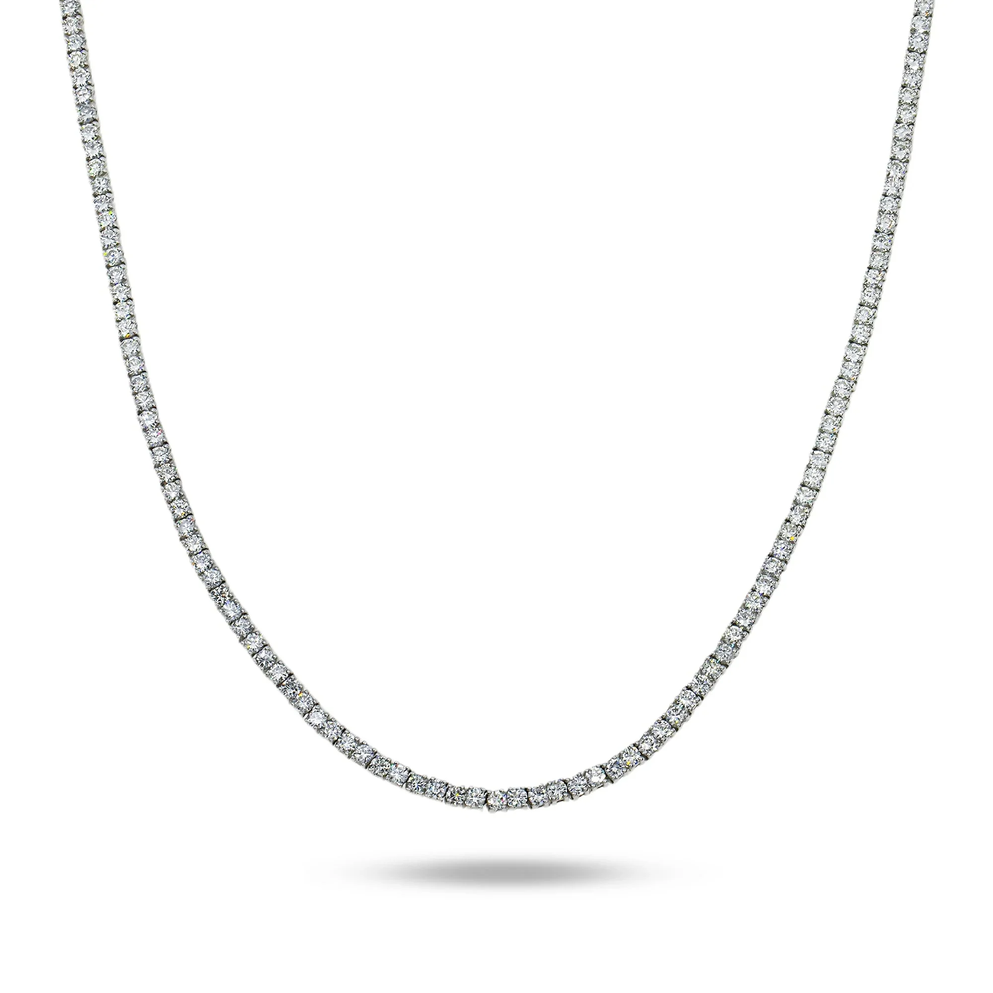 14K Yellow Gold Round Diamond Tennis Chain 18.83ct (16"-24") - Image 6
