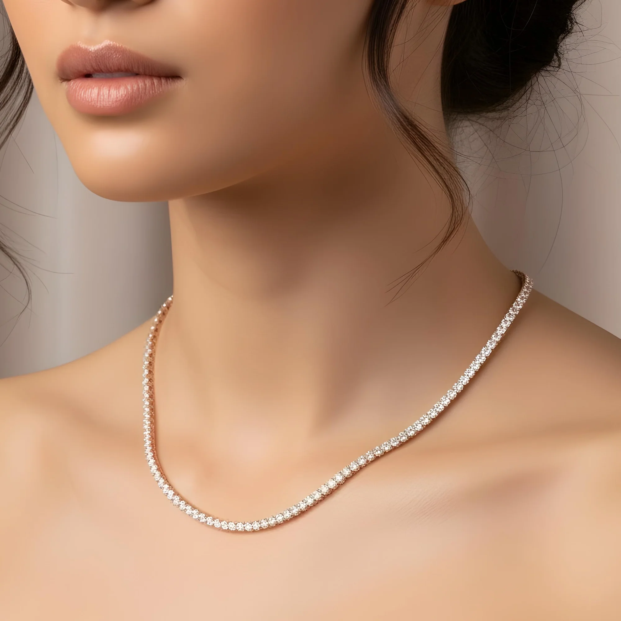 14K Yellow Gold Round Diamond Tennis Chain 18.83ct (16"-24") - Image 7