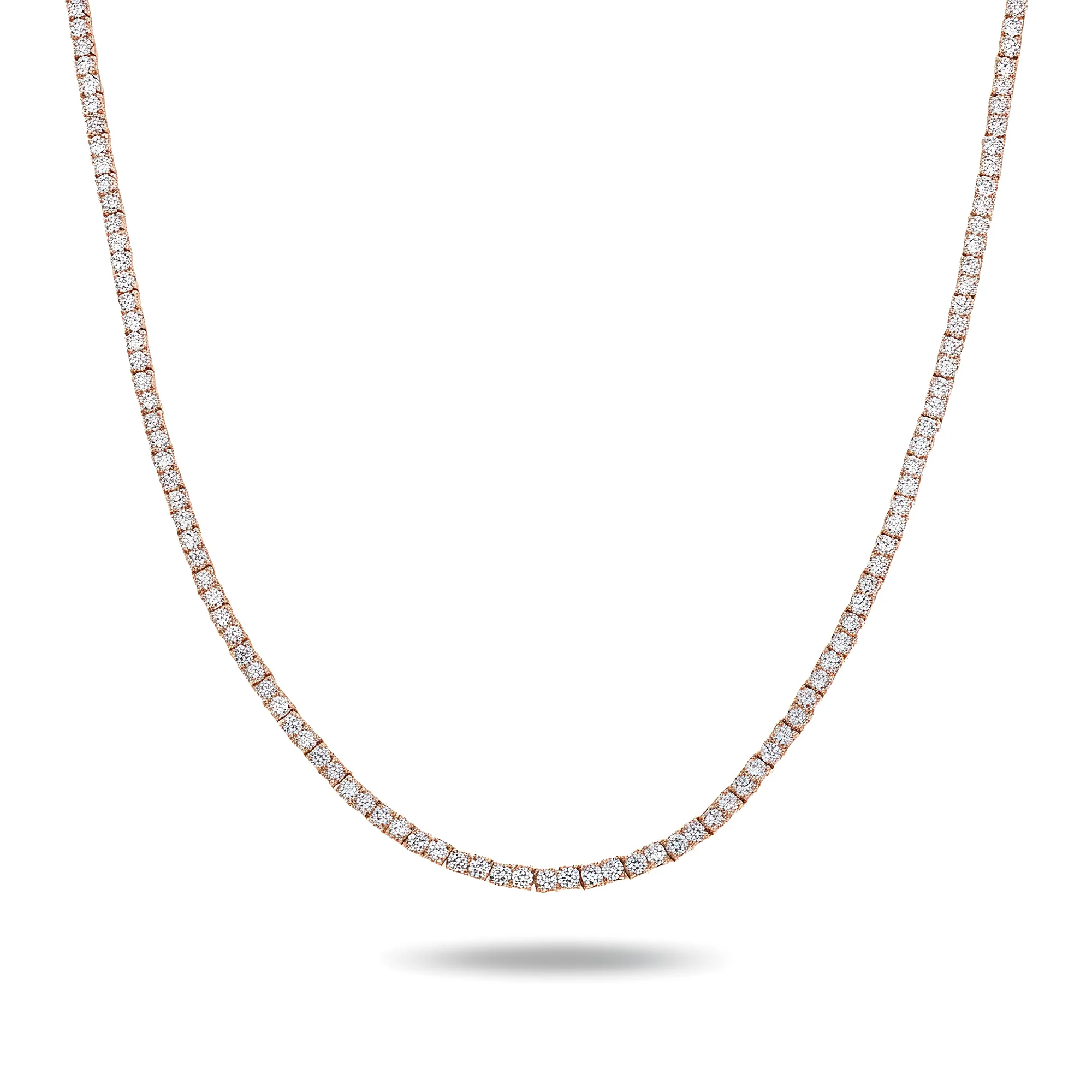 14K Yellow Gold Round Diamond Tennis Chain 18.83ct (16"-24") - Image 8
