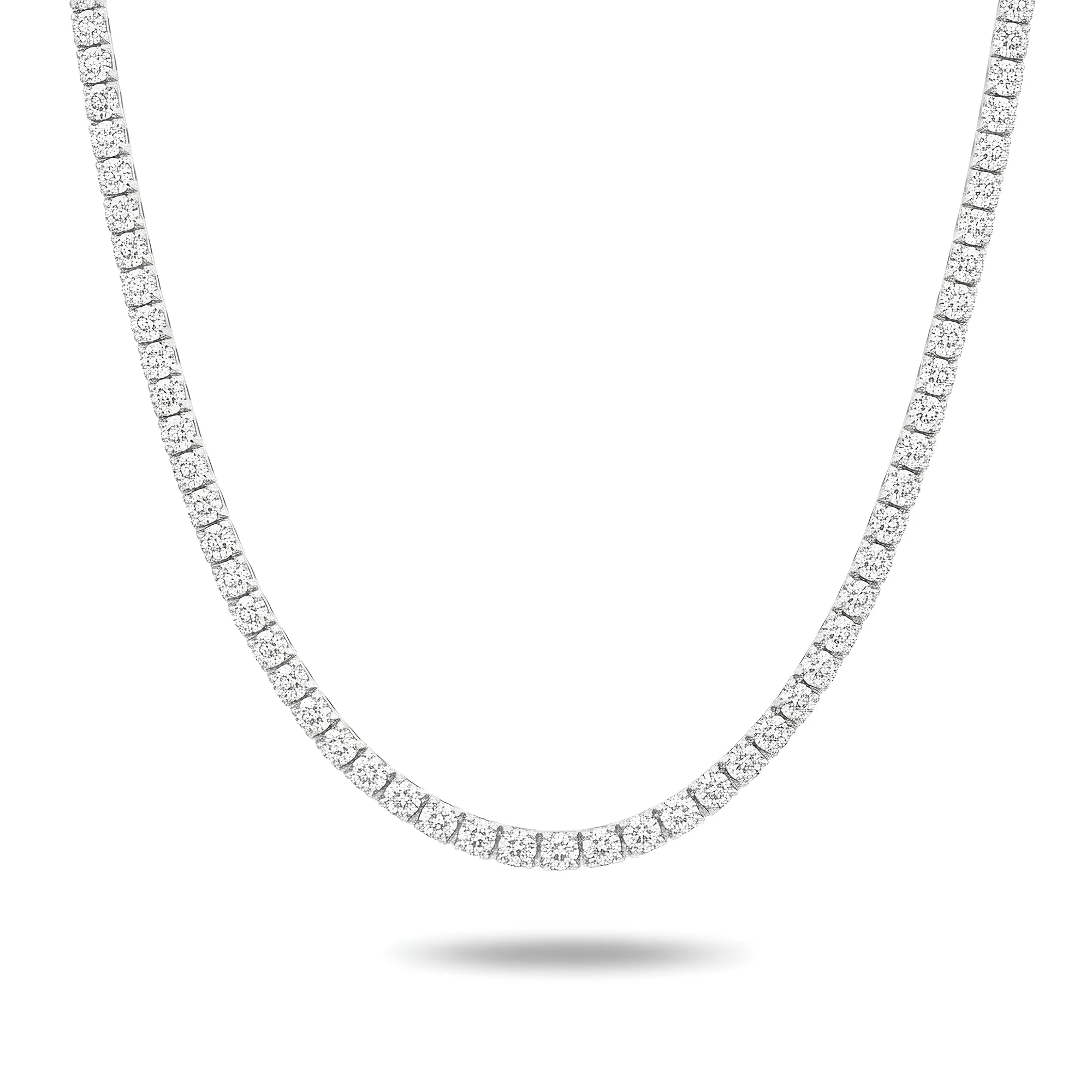 14K Yellow Gold Round Diamond Tennis Chain 53.50ct - Image 4