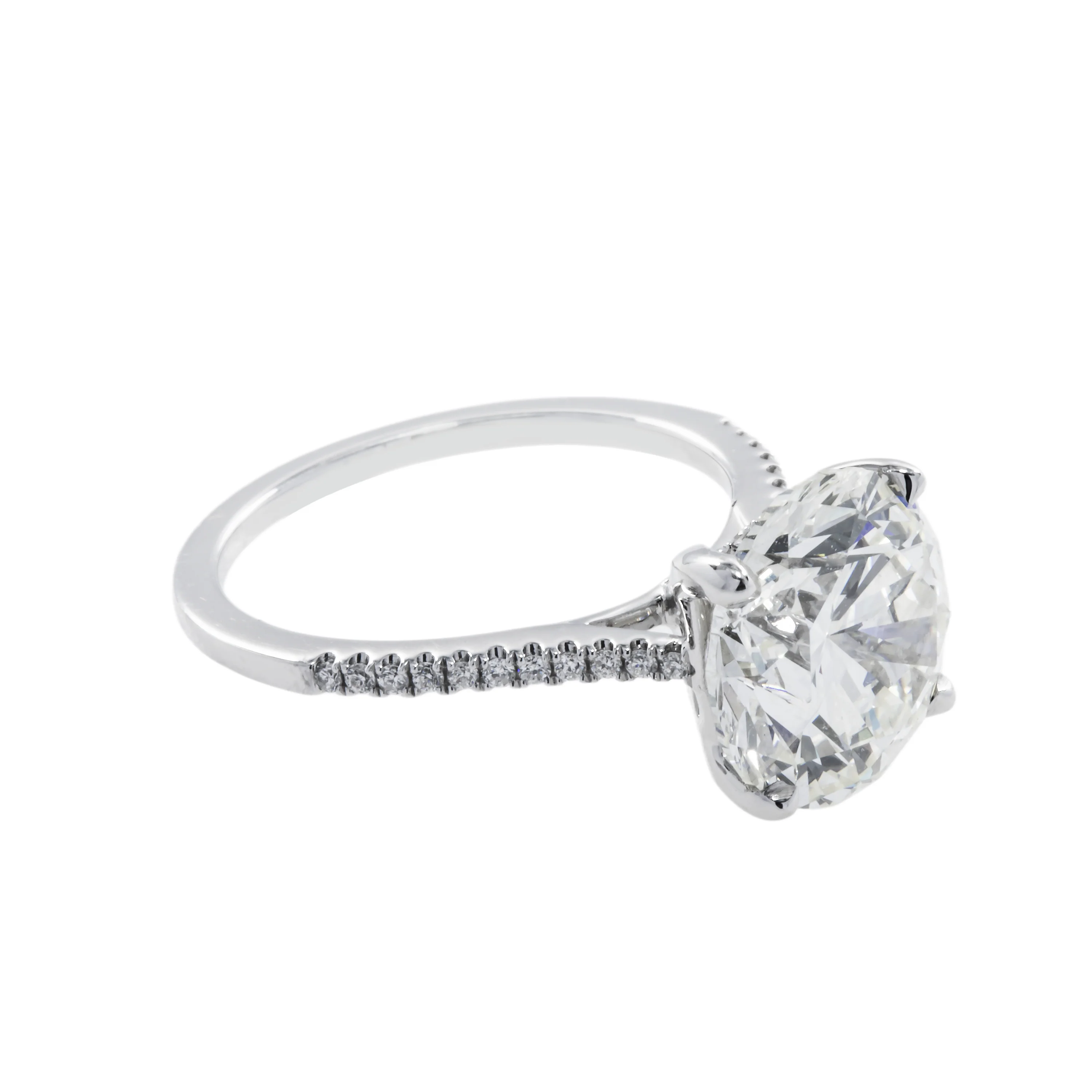 18 White Gold 5.31ct Round Diamond Engagement Ring 5.52ctw - Image 3
