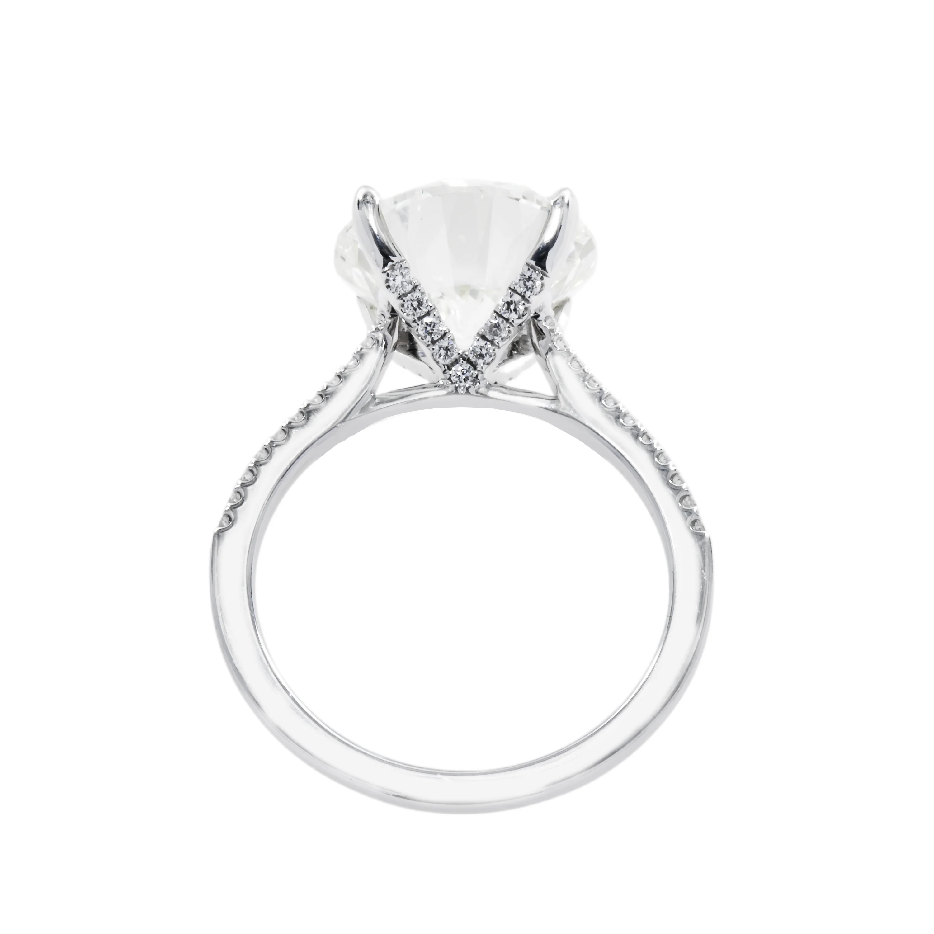 18 White Gold 5.31ct Round Diamond Engagement Ring 5.52ctw - Image 4