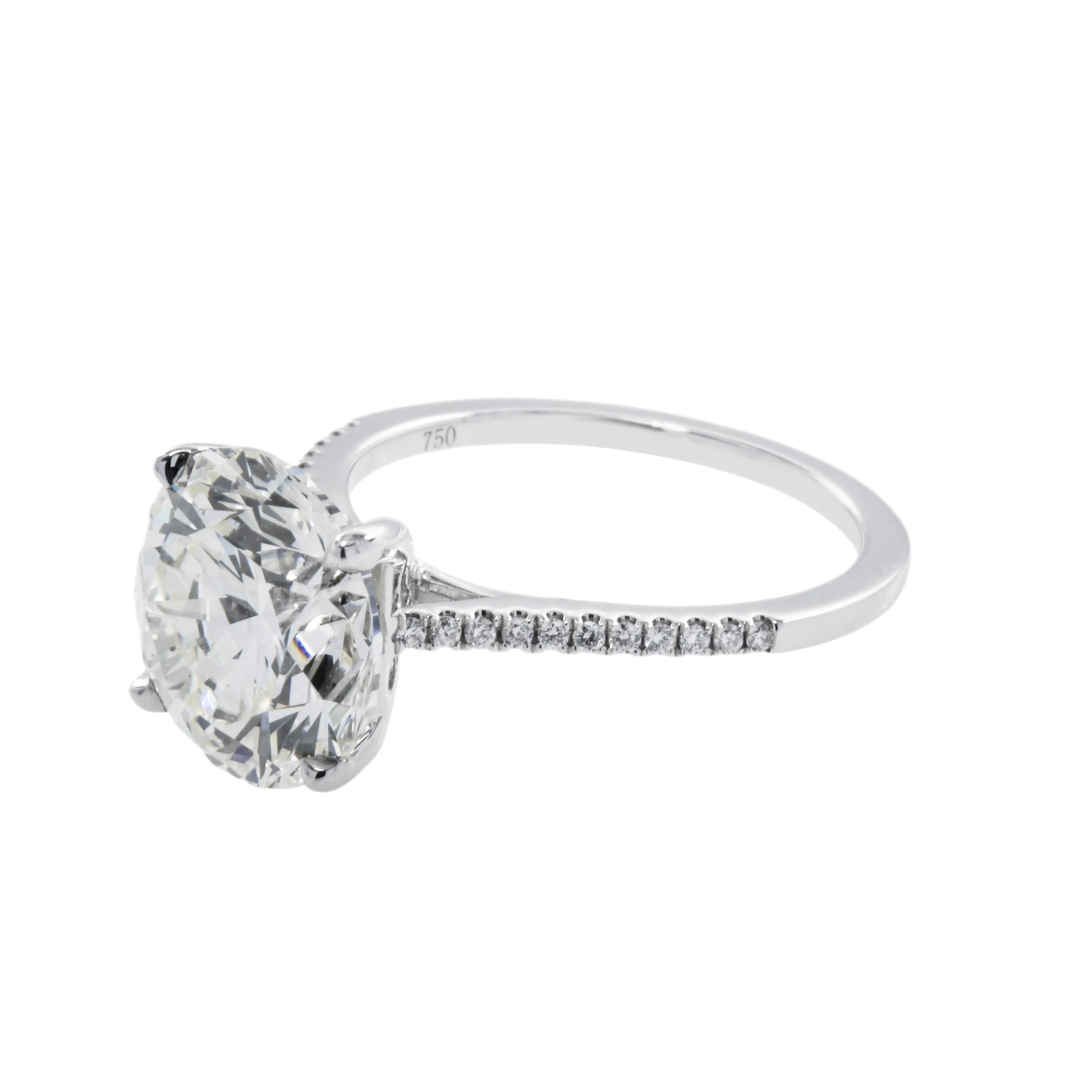 18 White Gold 5.31ct Round Diamond Engagement Ring 5.52ctw - Image 5