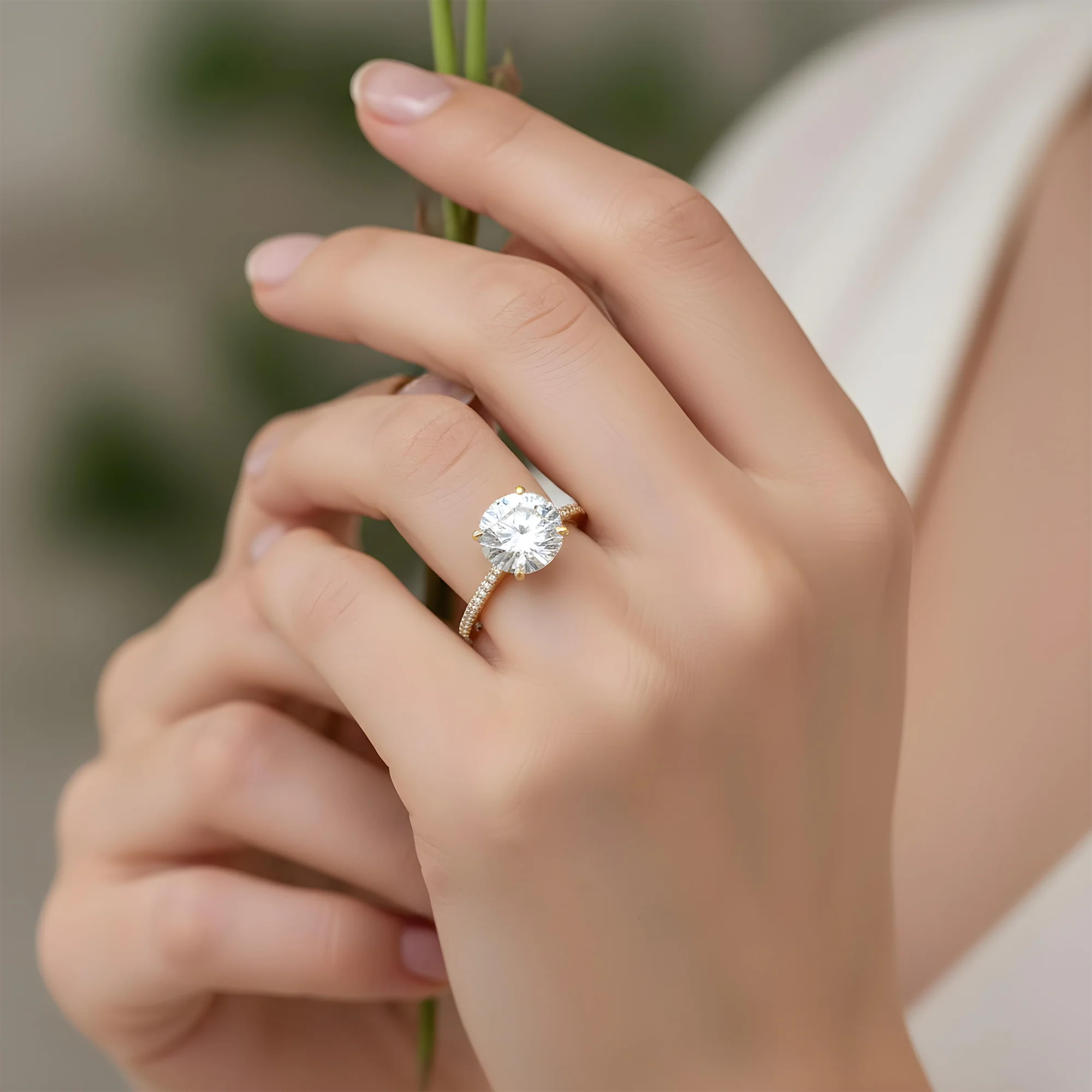 18 White Gold 5.31ct Round Diamond Engagement Ring 5.52ctw - Image 7