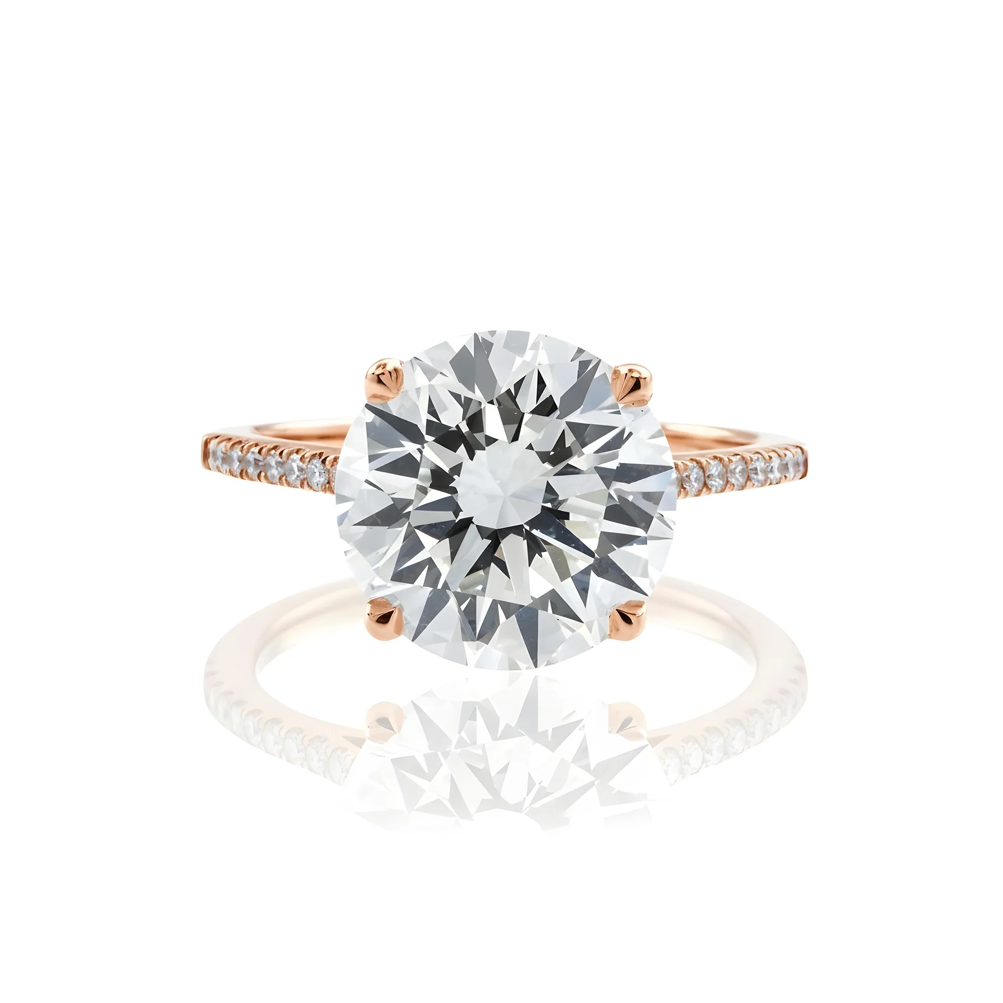 18 White Gold 5.31ct Round Diamond Engagement Ring 5.52ctw - Image 8
