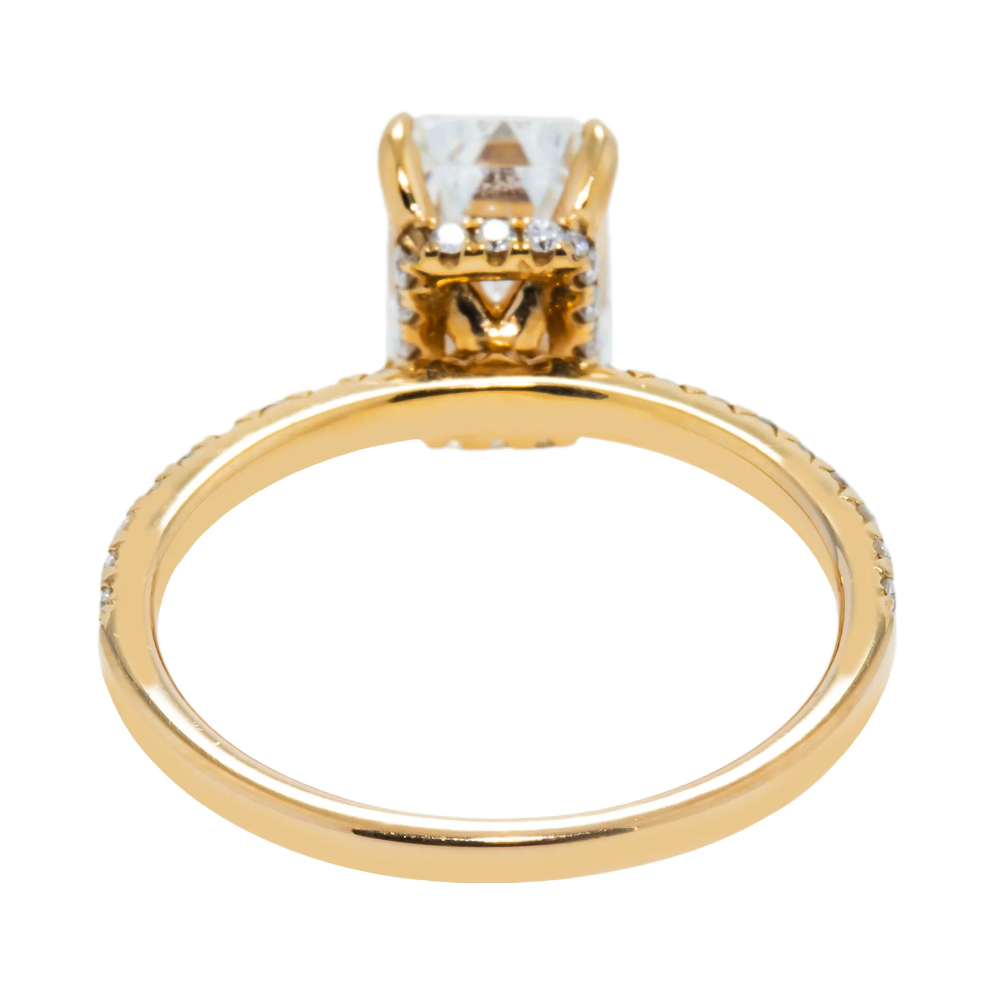 18K Rose Gold 2.02ct Emerald Cut Diamond Engagement Ring 2.34ctw - Image 9