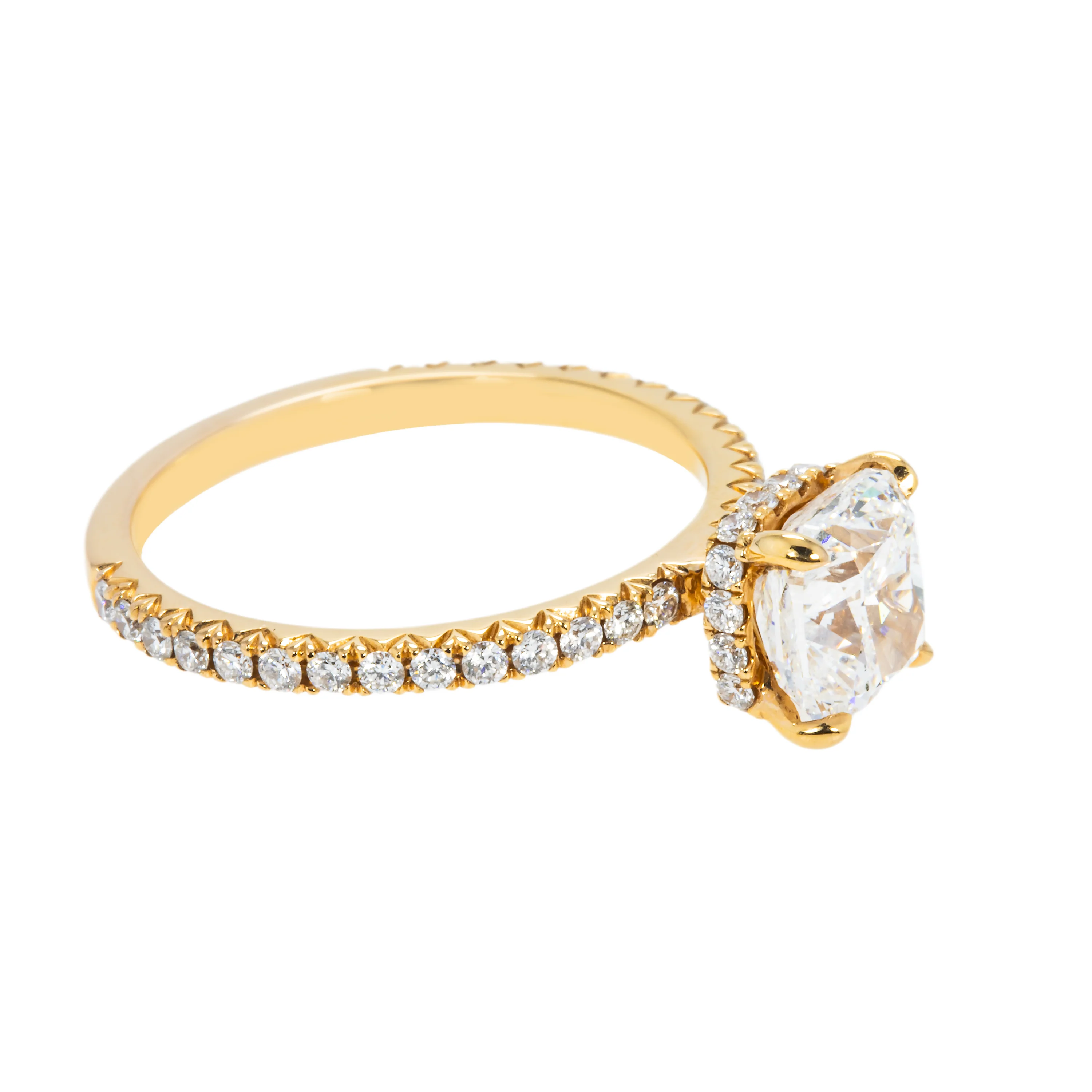 GIA 18K Rose Gold 2.0ct Cushion Cut Diamond Engagement Ring 2.50ctw - Image 3