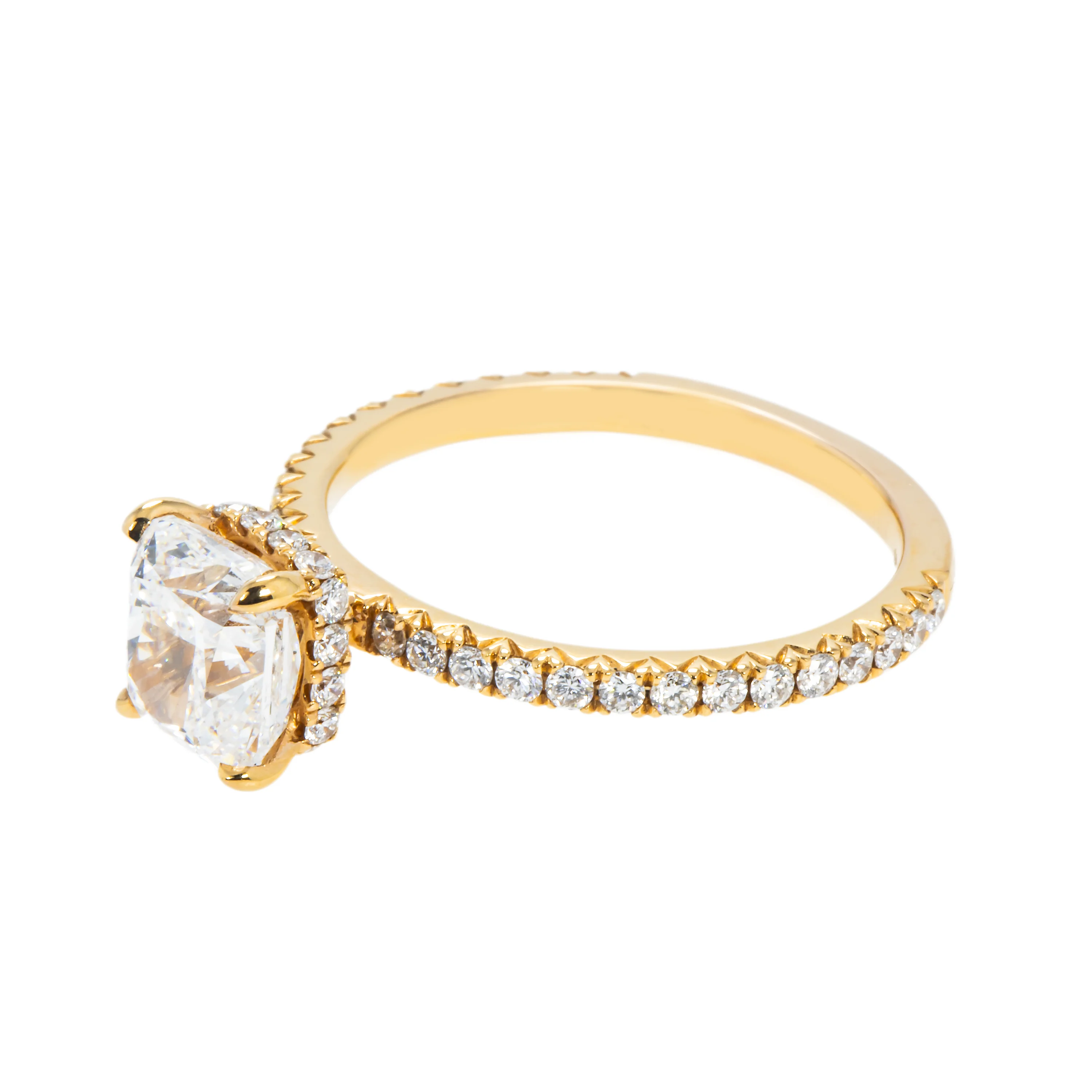 GIA 18K Rose Gold 2.0ct Cushion Cut Diamond Engagement Ring 2.50ctw - Image 4