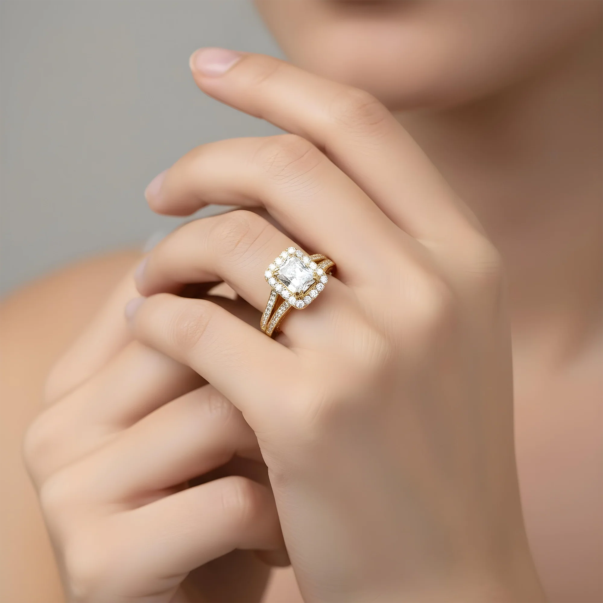 18K Rose Gold 2.0ct Radiant Cut Diamond Engagement Ring 2.65ctw - Image 10