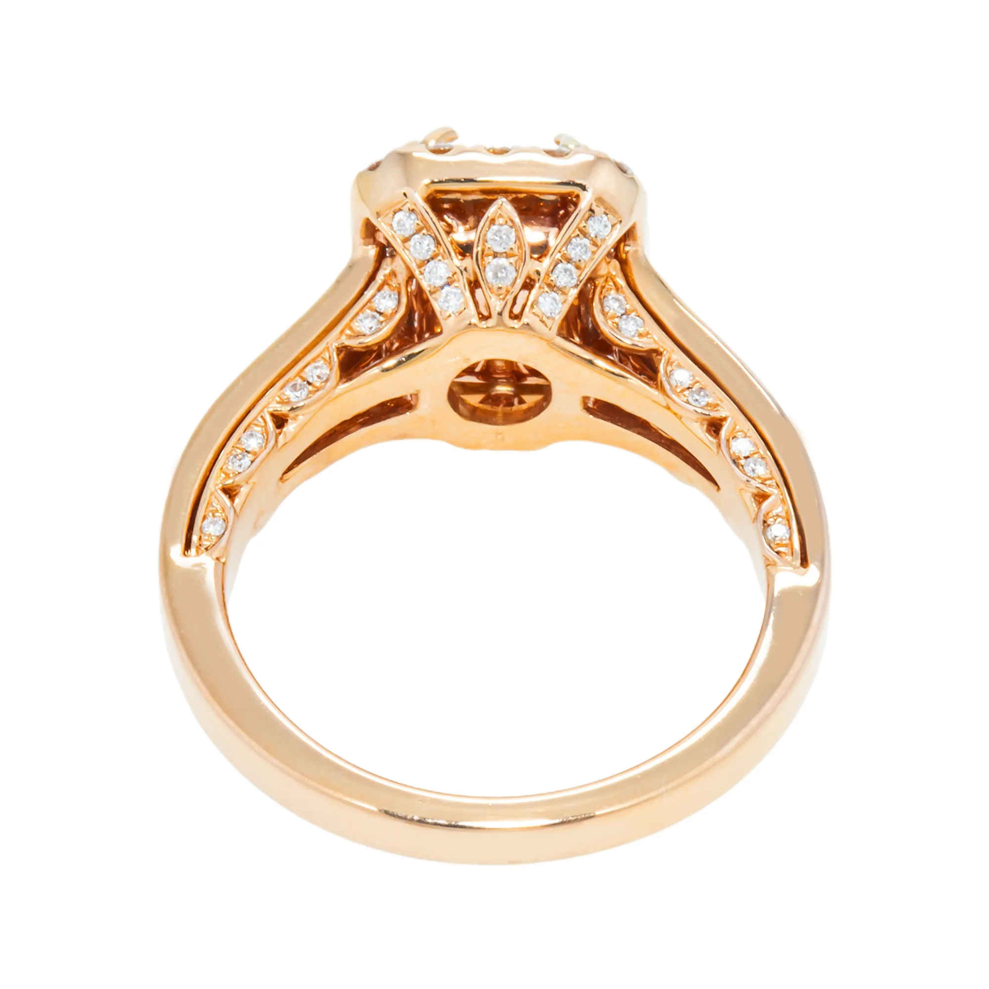 18K Rose Gold 2.0ct Radiant Cut Diamond Engagement Ring 2.65ctw - Image 4