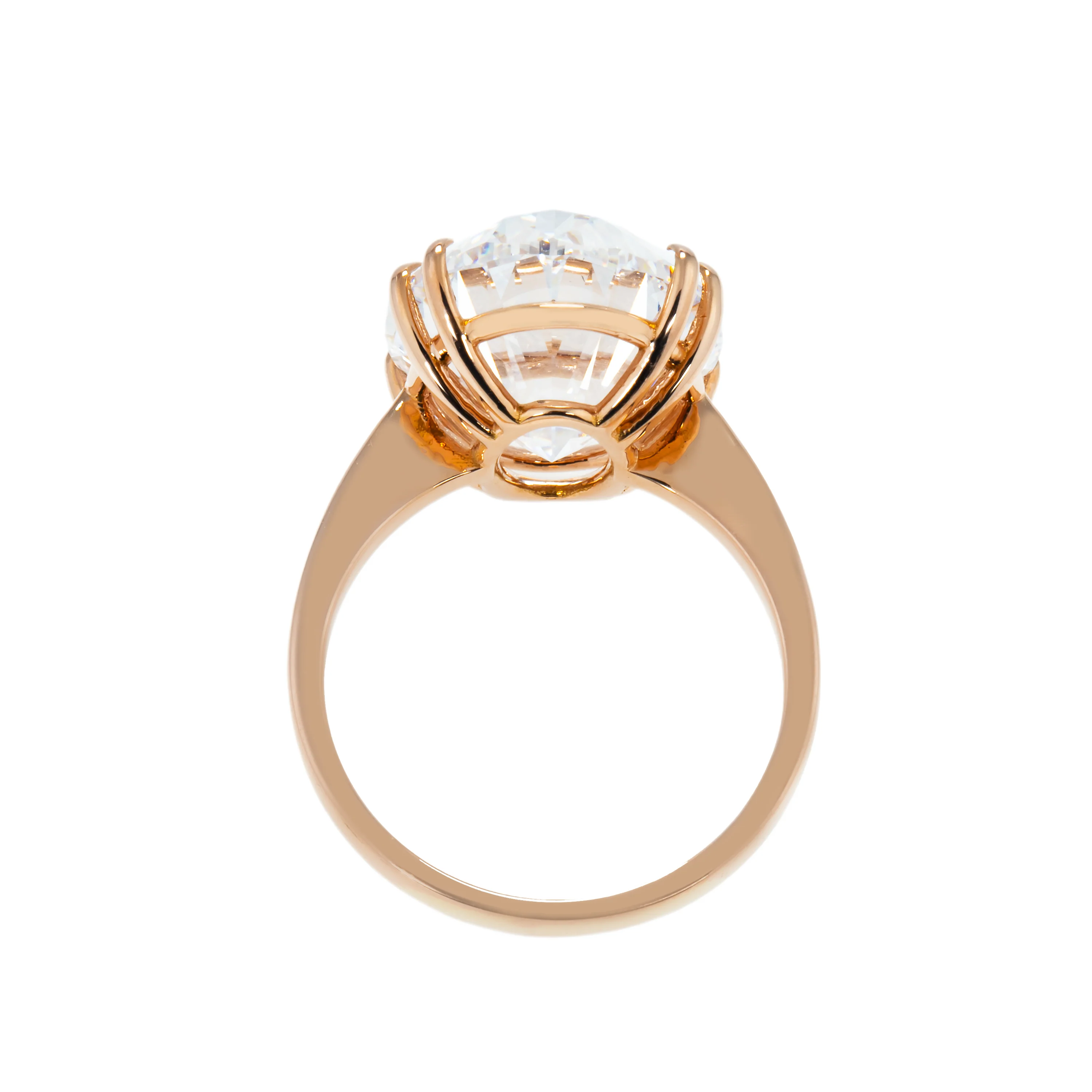 GIA 18K Rose Gold Oval Cut Solitaire Diamond Engagement Ring 15.48ct - Image 5