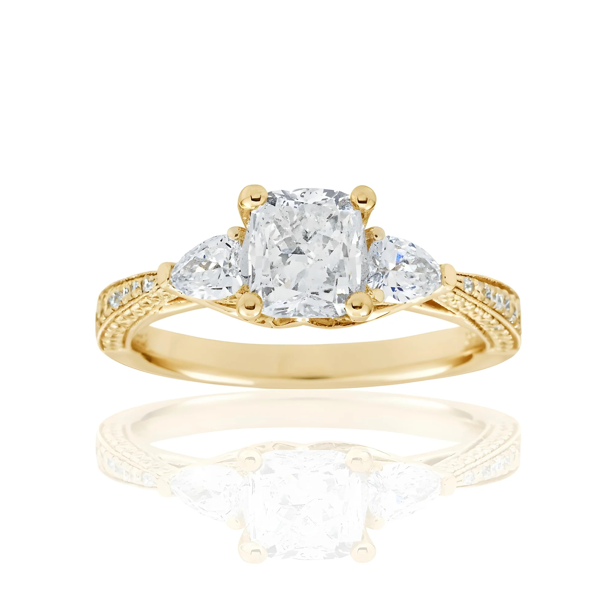 18K White Gold 1.02ct Cushion Cut Diamond Engagement Ring 1.77ctw - Image 6