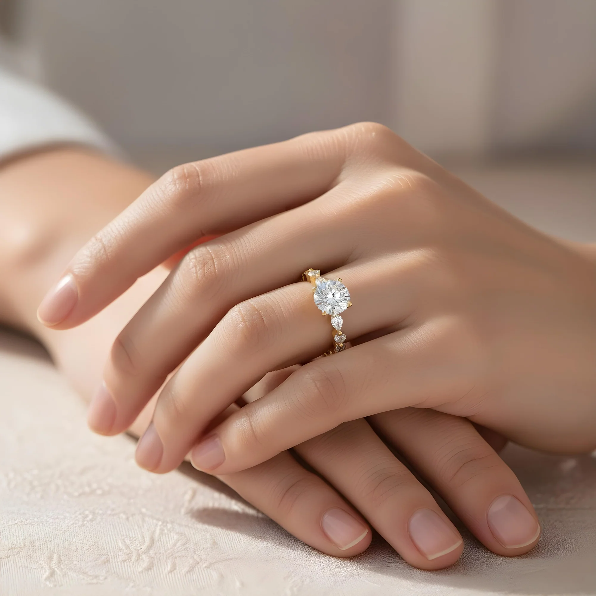 18K White Gold 1.54ct Round Diamond Engagement Ring 2.36ctw - Image 7