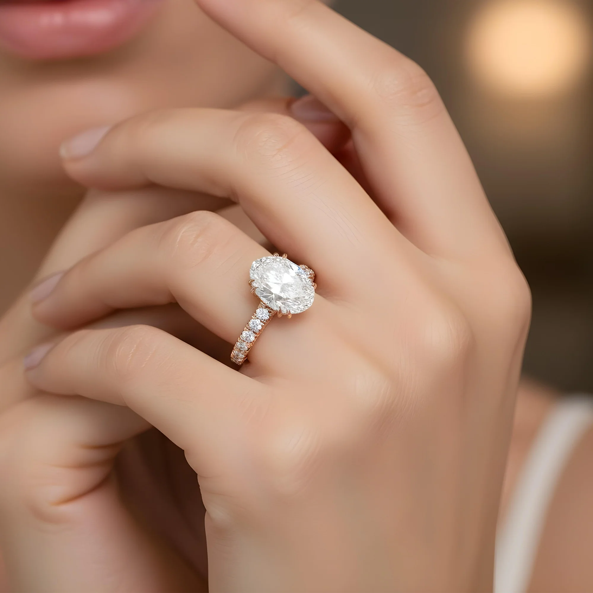 18K White Gold 10.36ct Oval Cut Diamond Engagement Ring 13.06ctw - Image 10