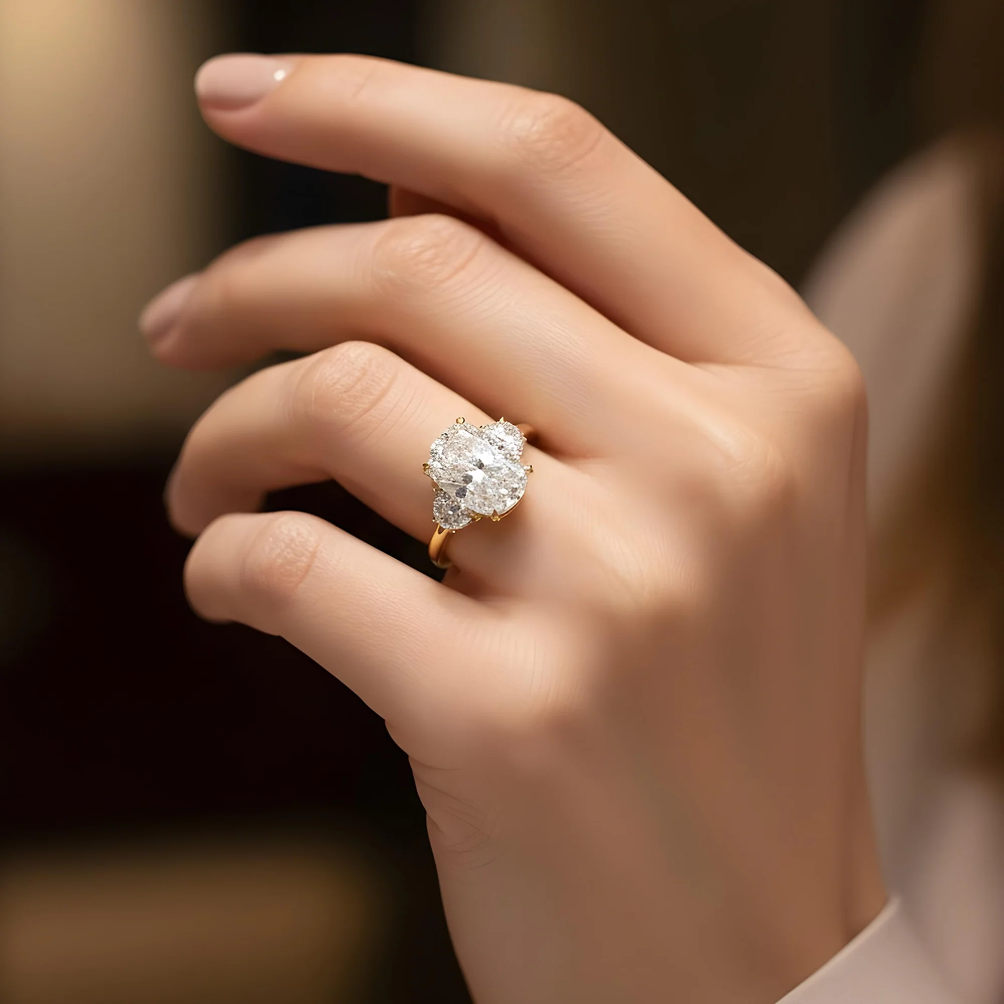 GIA 18K White Gold 10ct Cushion Cut Triple Diamond Engagement Ring 11.62ct - Image 8