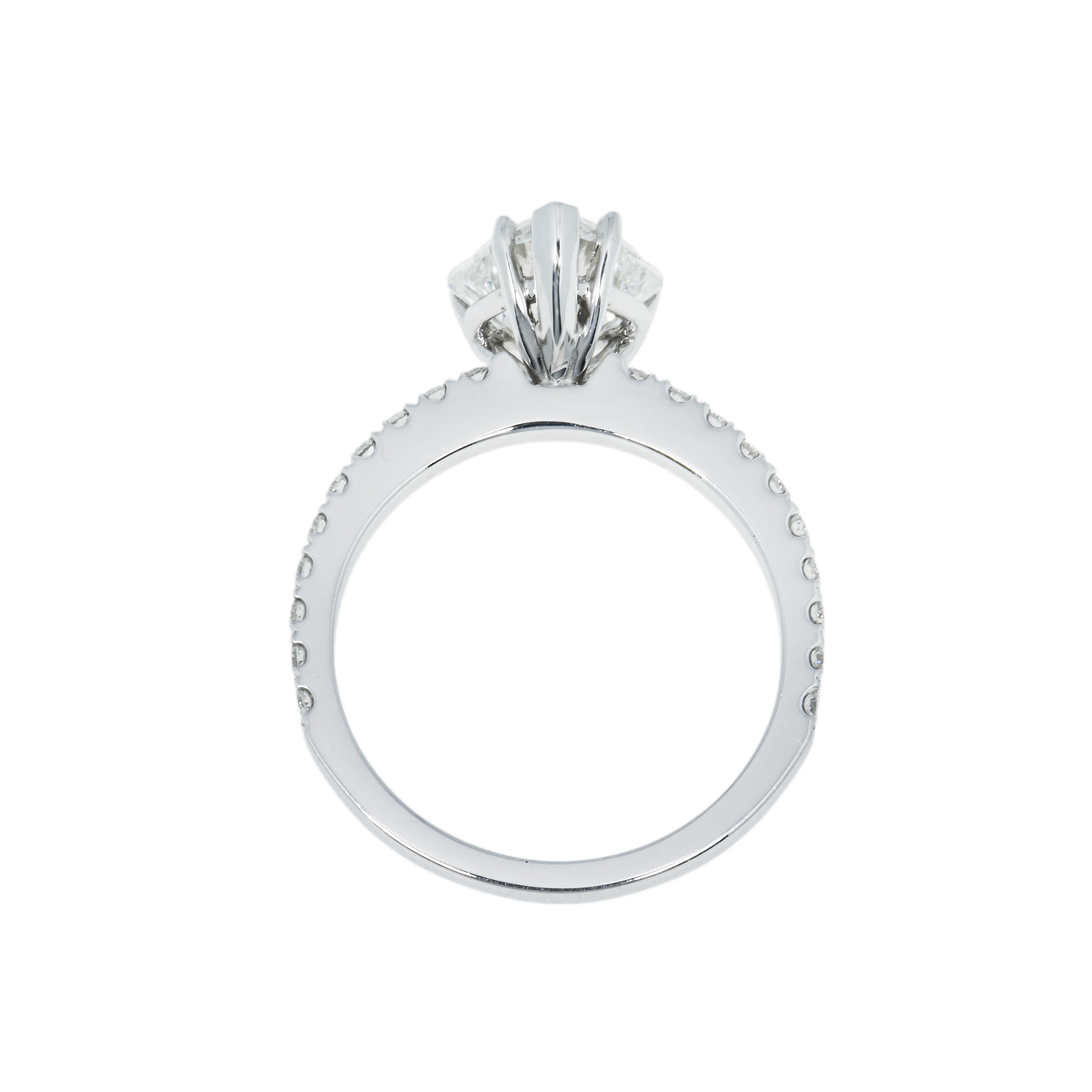 18K White Gold 2.04ct Heart Cut Diamond Engagement Ring 2.41ctw - Image 4