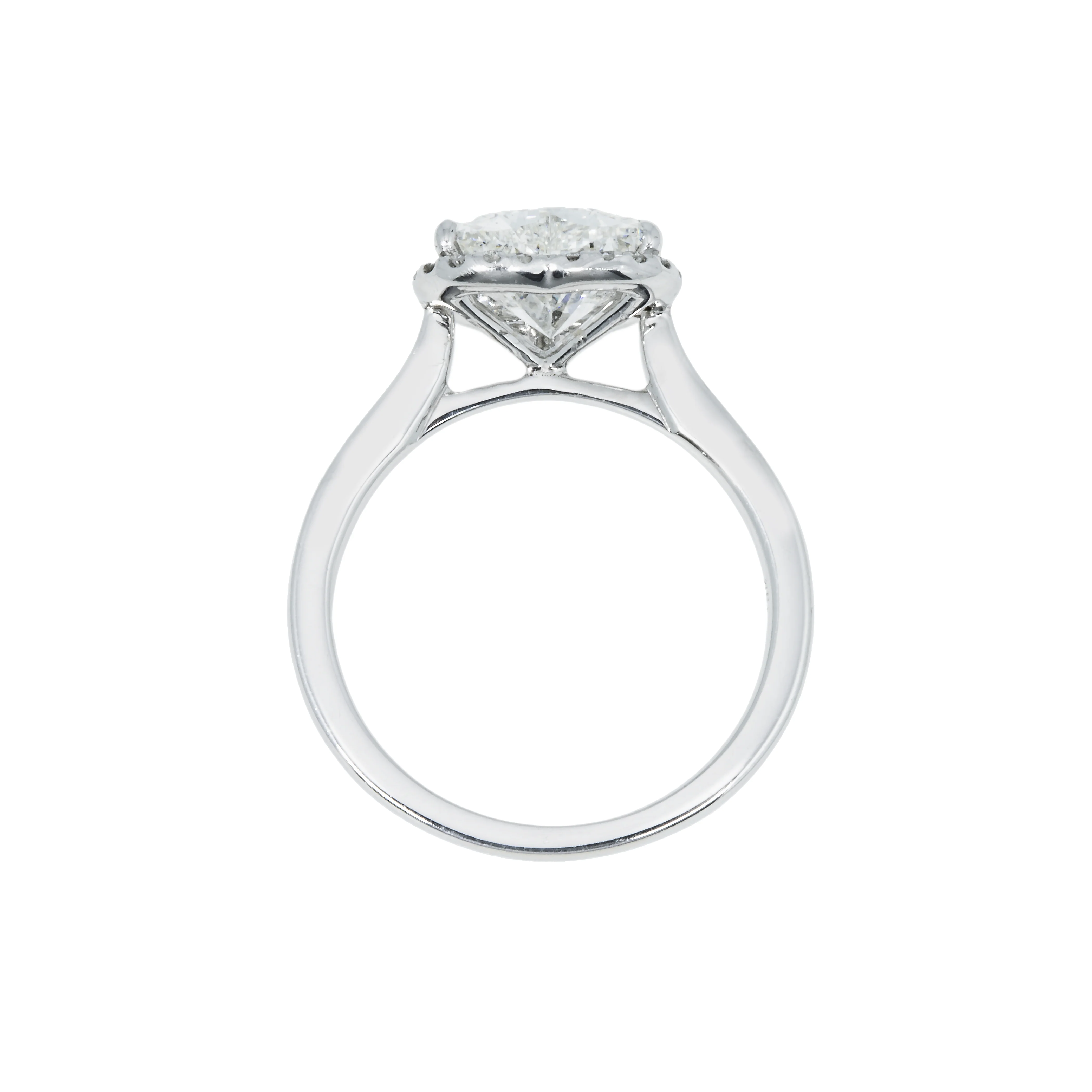 18K White Gold 2.36ct Heart Cut Diamond Engagement Ring 2.52ctw - Image 5