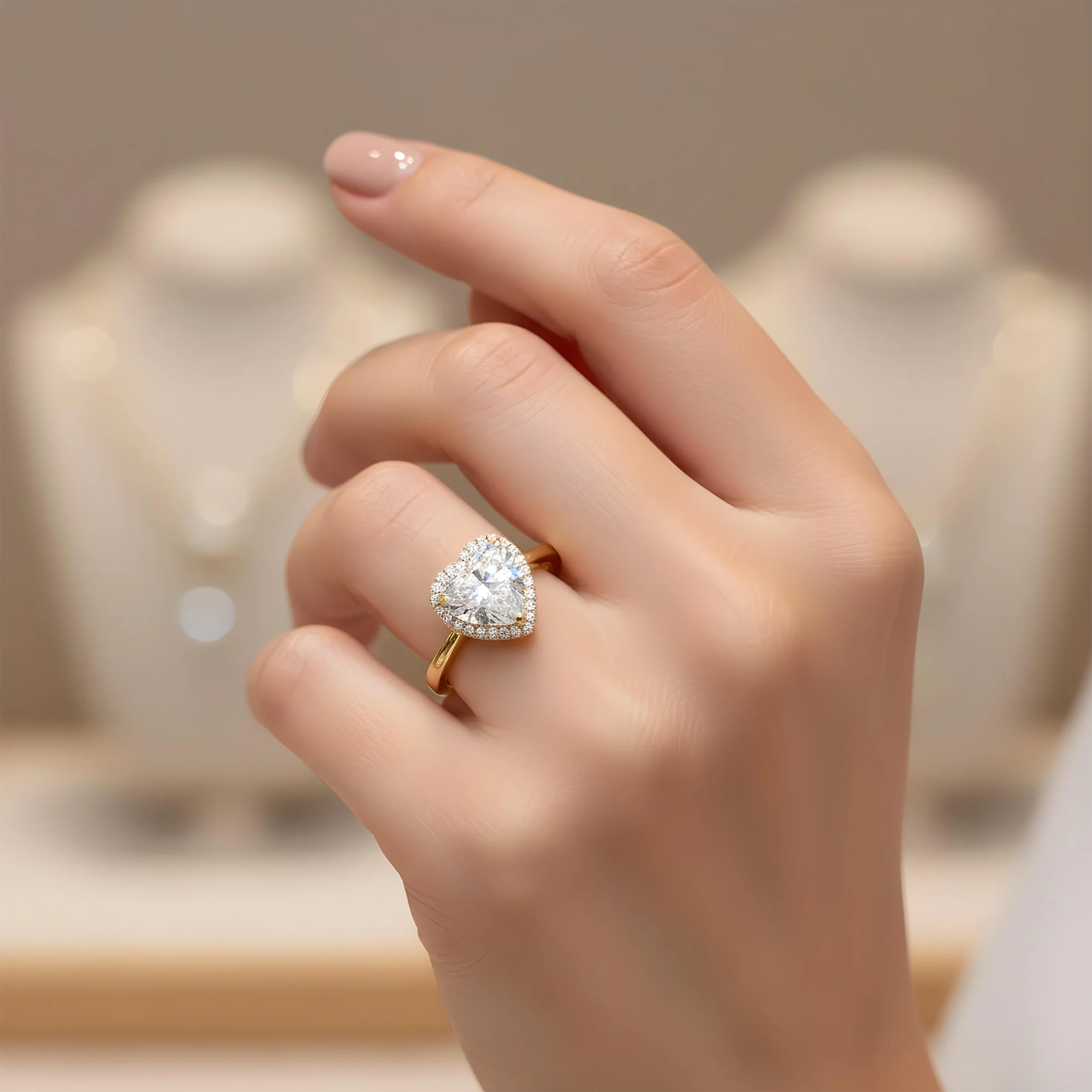 18K White Gold 2.36ct Heart Cut Diamond Engagement Ring 2.52ctw - Image 8
