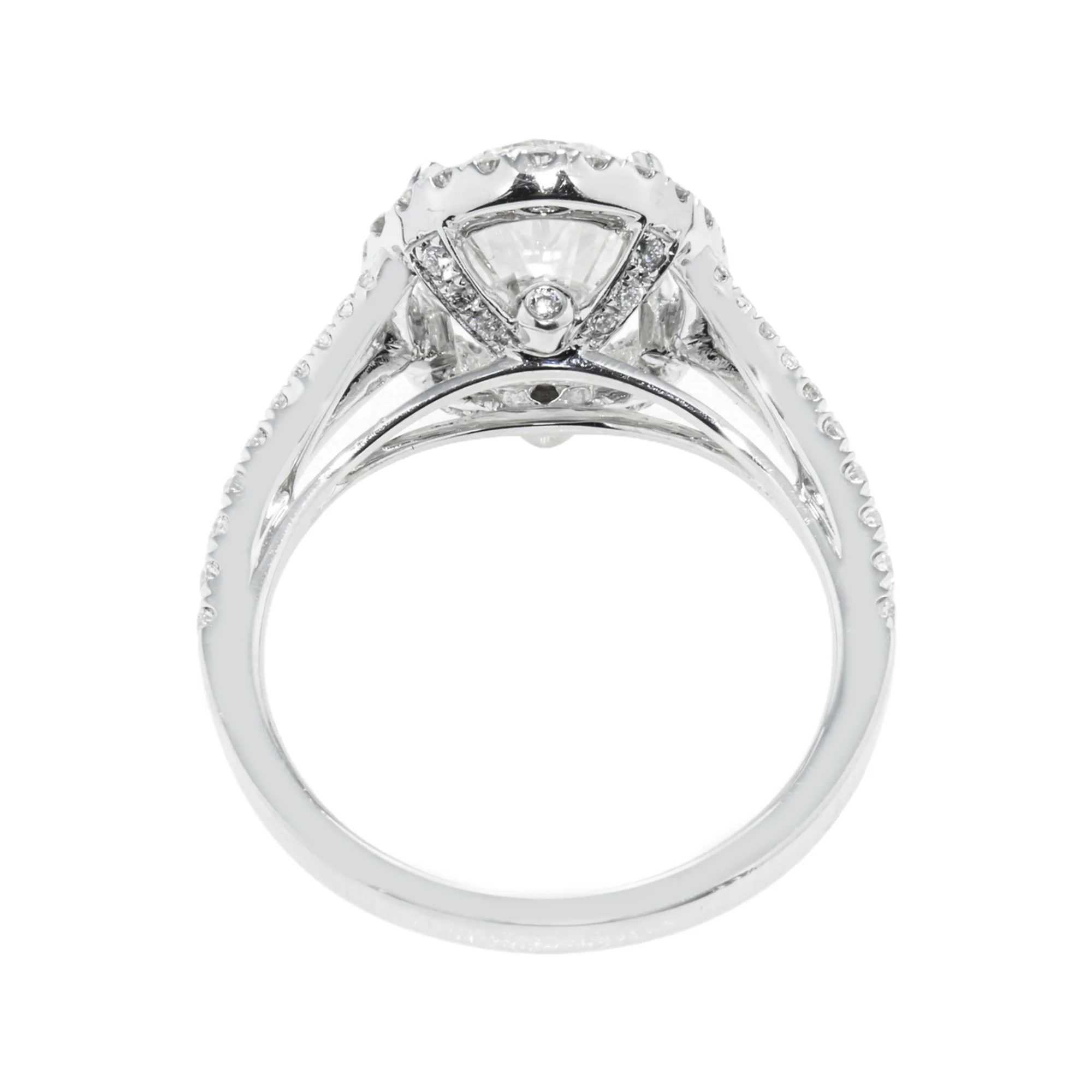 18K White Gold 2.74ct Oval Cut Diamond Engagement Ring 3.29ctw - Image 5