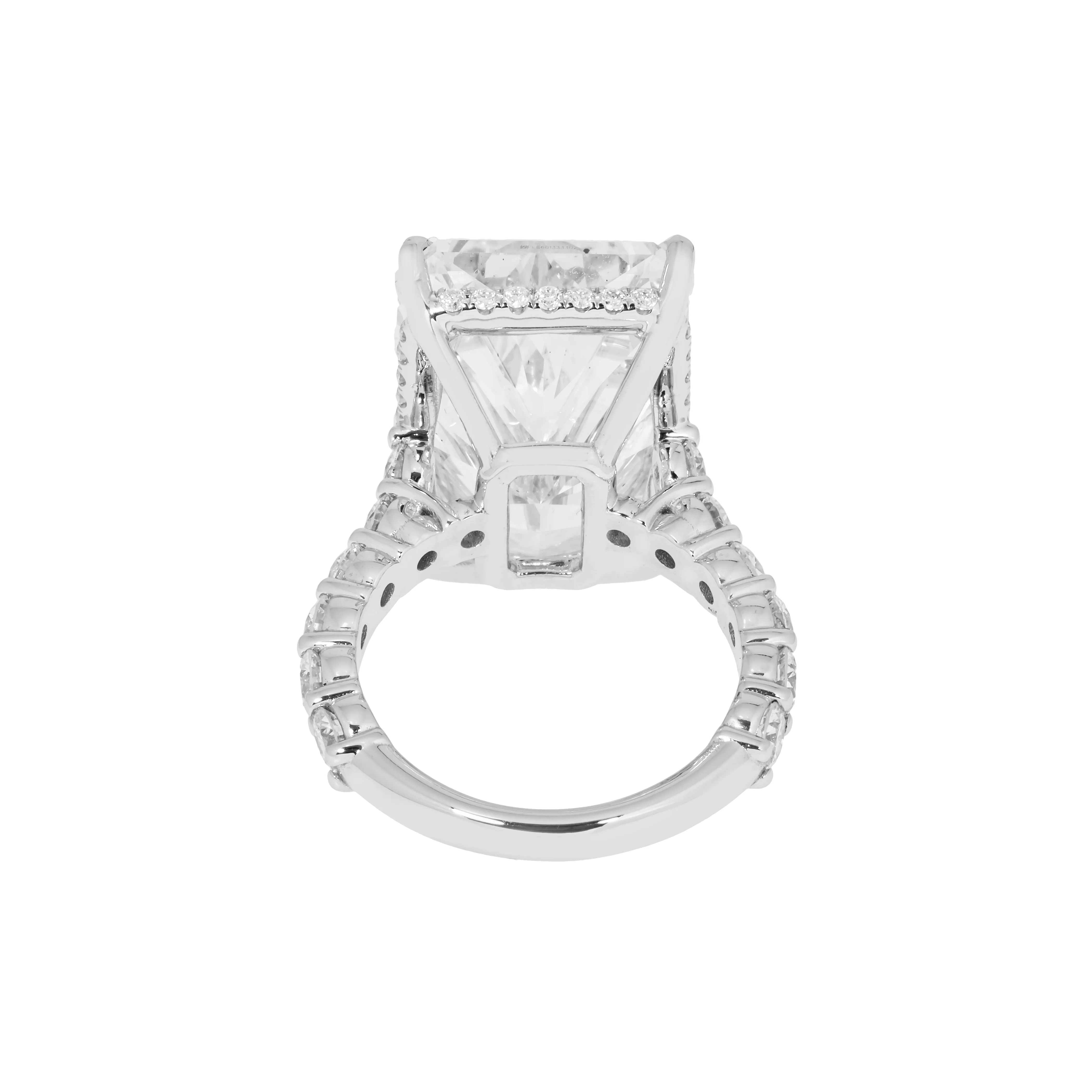 18K White Gold 20.01ct Radiant Cut Diamond Engagement Ring 22.26ctw - Image 6