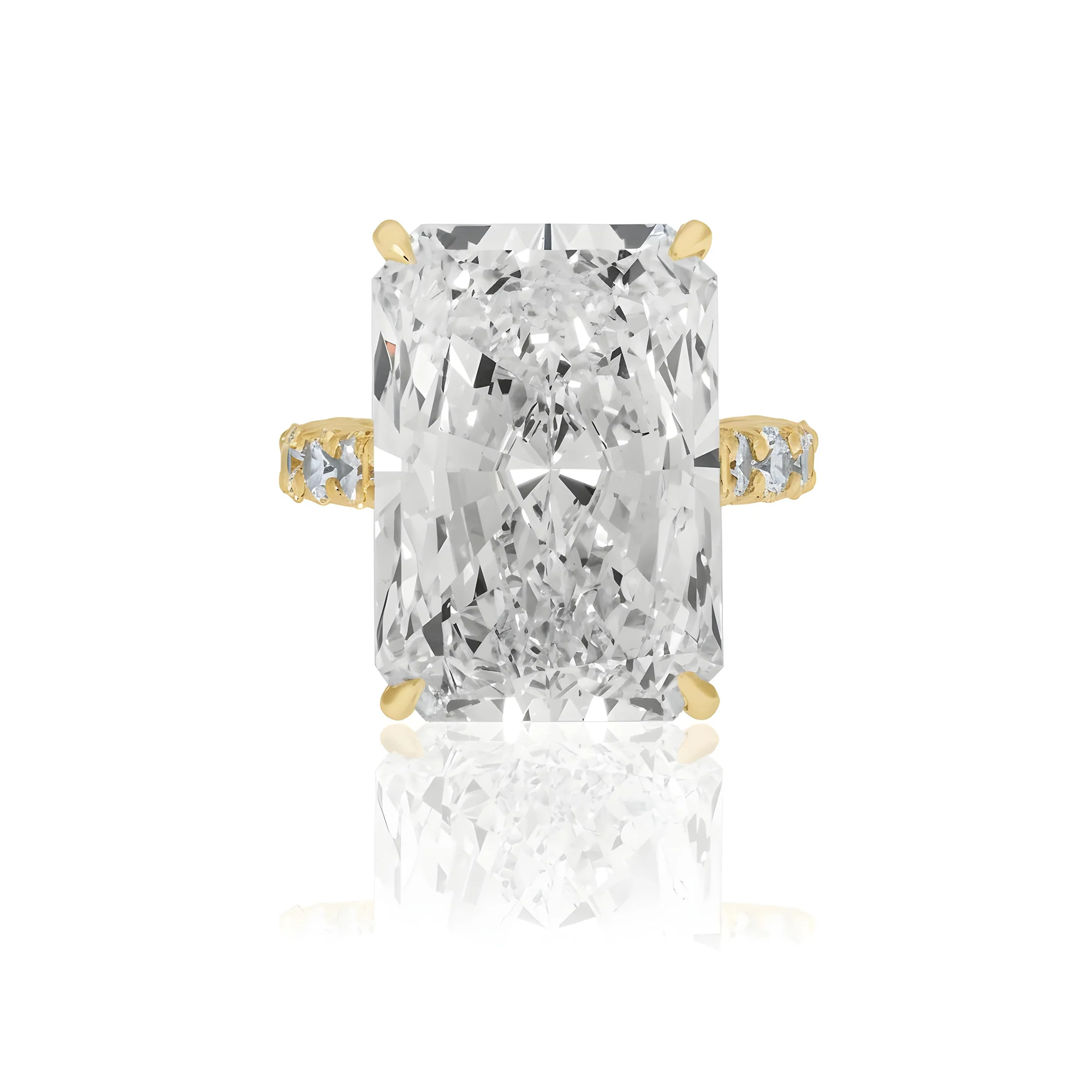 18K White Gold 20.01ct Radiant Cut Diamond Engagement Ring 22.26ctw - Image 7