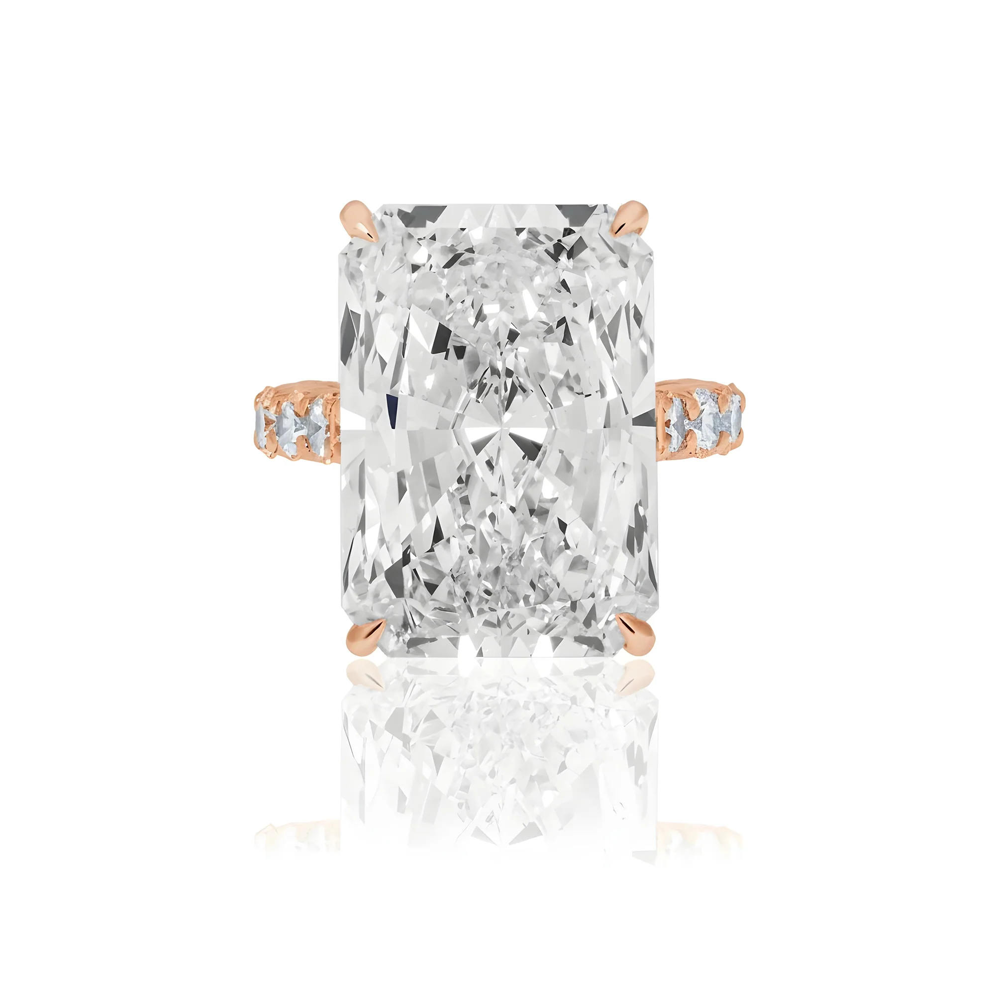 18K White Gold 20.01ct Radiant Cut Diamond Engagement Ring 22.26ctw - Image 9