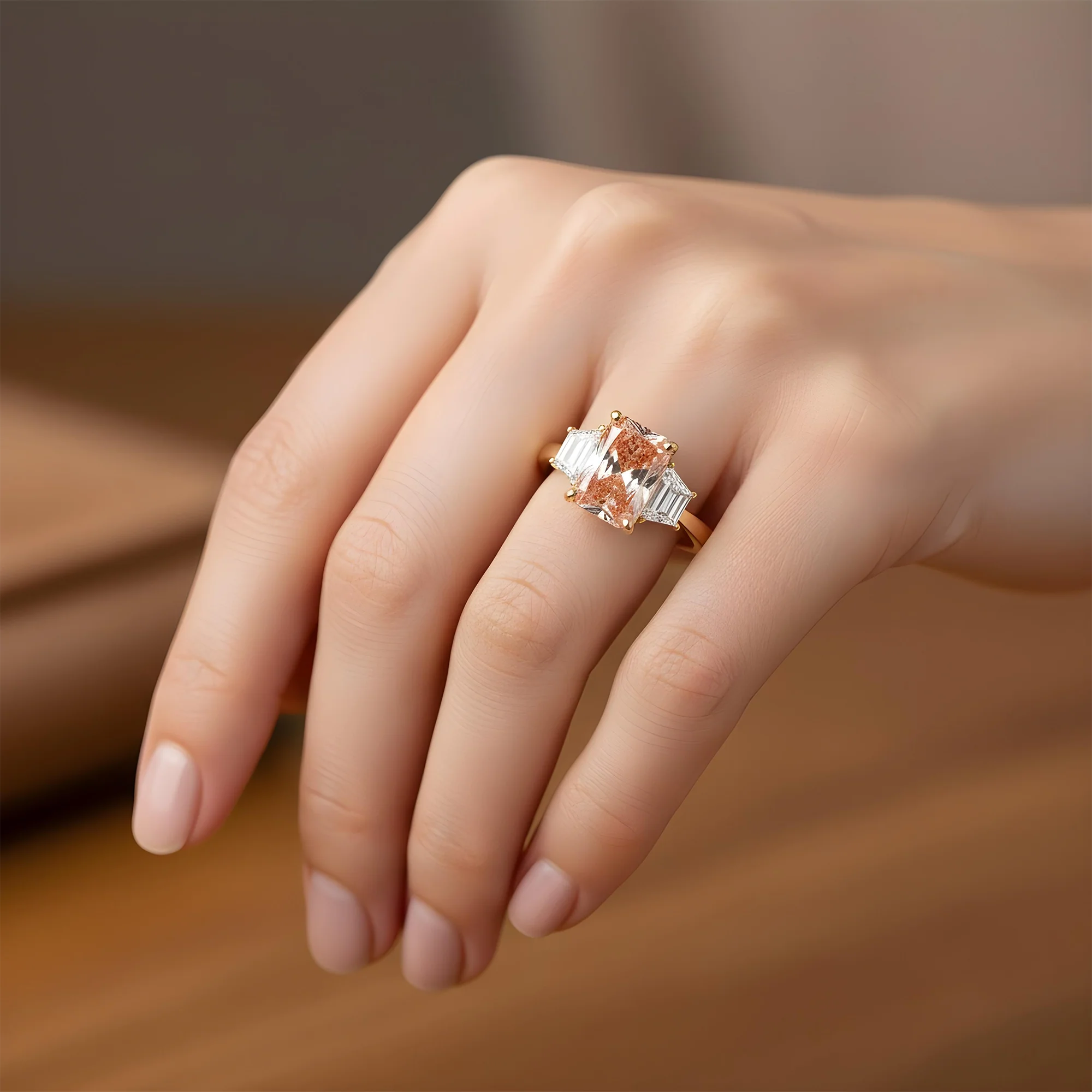 18K White Gold 3.72ct Radiant Cut Fancy Vivid Pink Diamond Ring 4.82ctw - Image 8