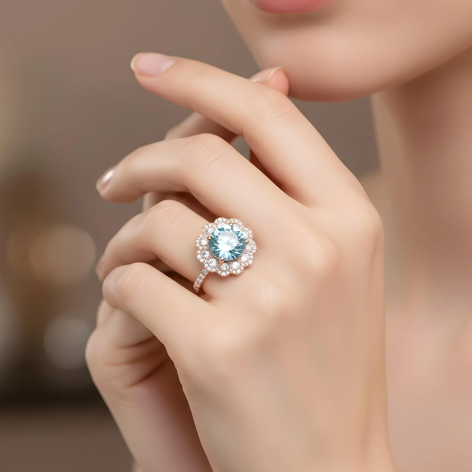 18K White Gold 4.02ct Fancy Intense Blue Fancy Diamond Engagement Ring 5.25ct - Image 9
