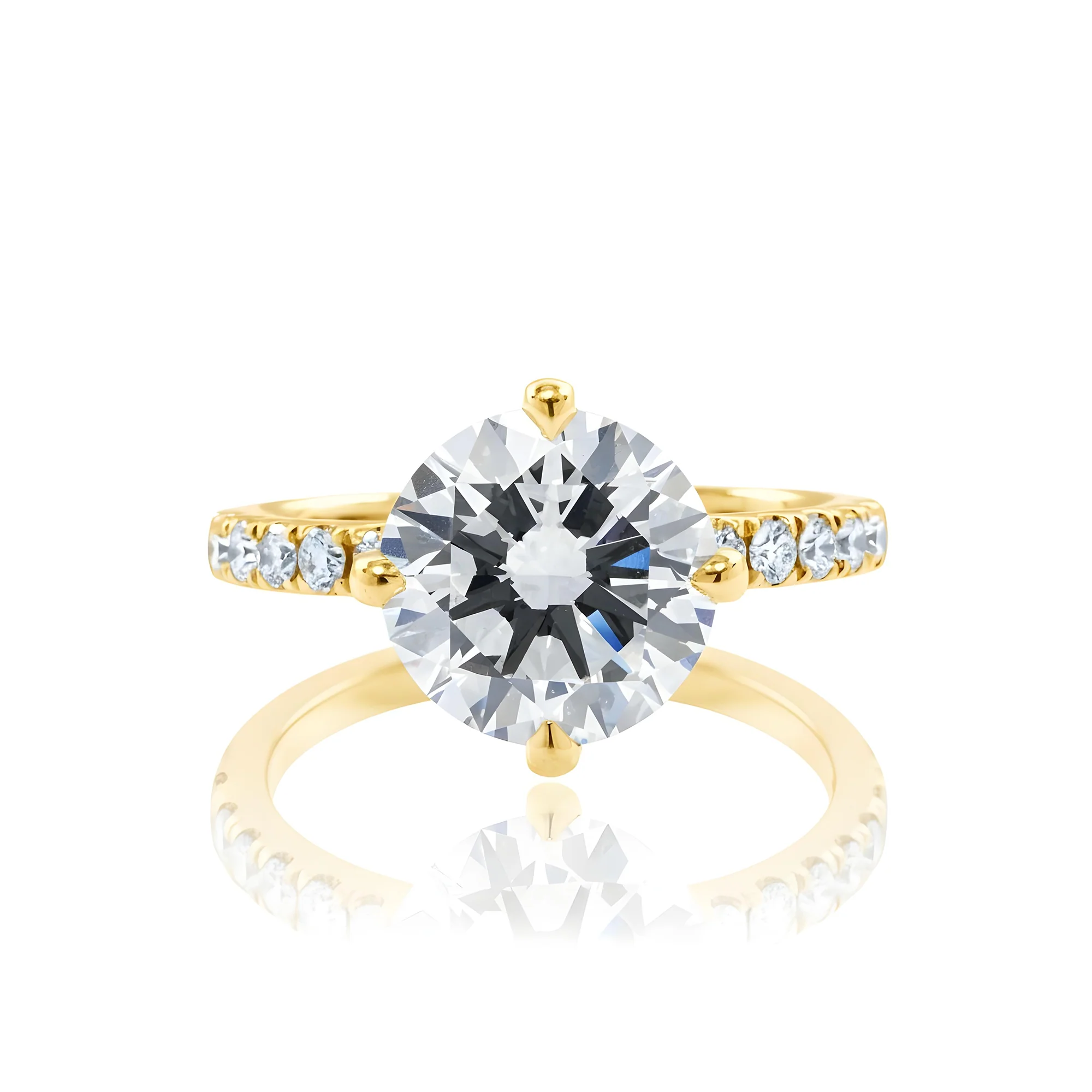 GIA 18K White Gold 4.02ct Round Diamond Engagement Ring 4.64ctw - Image 6