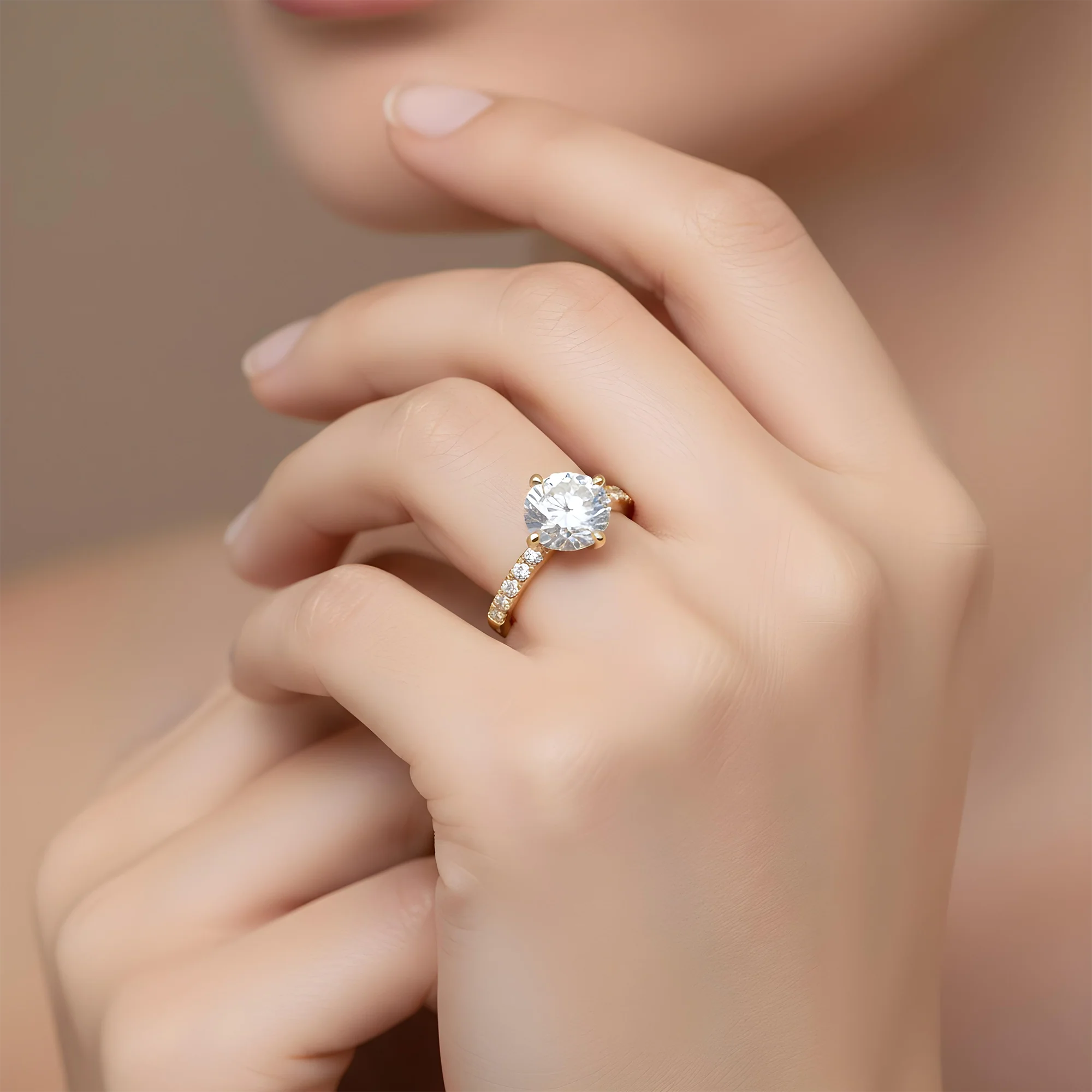 GIA 18K White Gold 4.02ct Round Diamond Engagement Ring 4.64ctw - Image 7